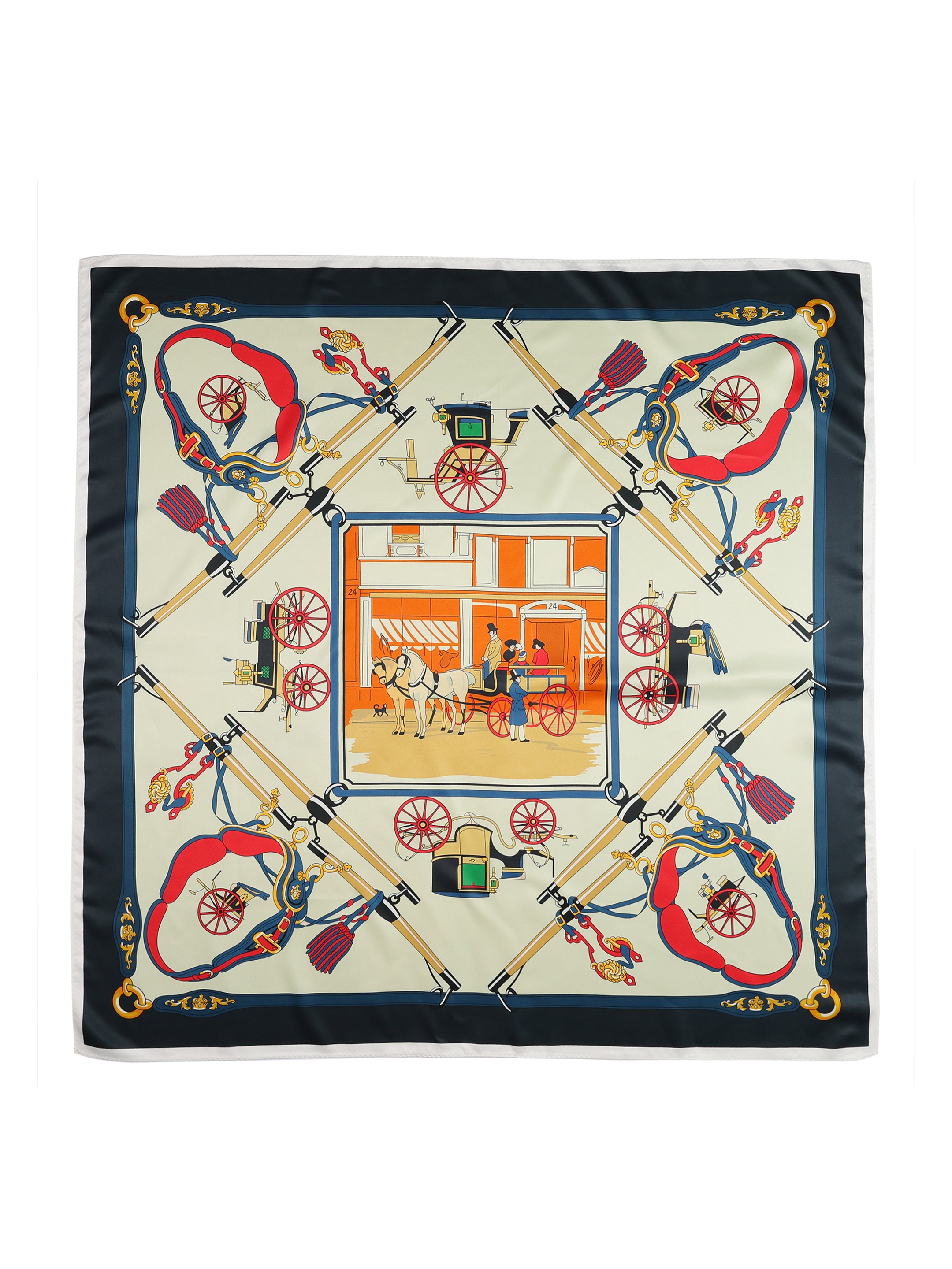 Vintage Equestrian Carriage Scarf