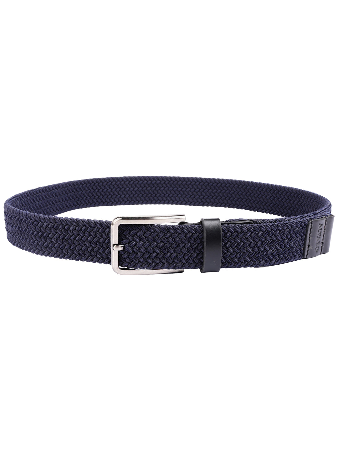 Navy Blue Braided Elastic Stretch Belt