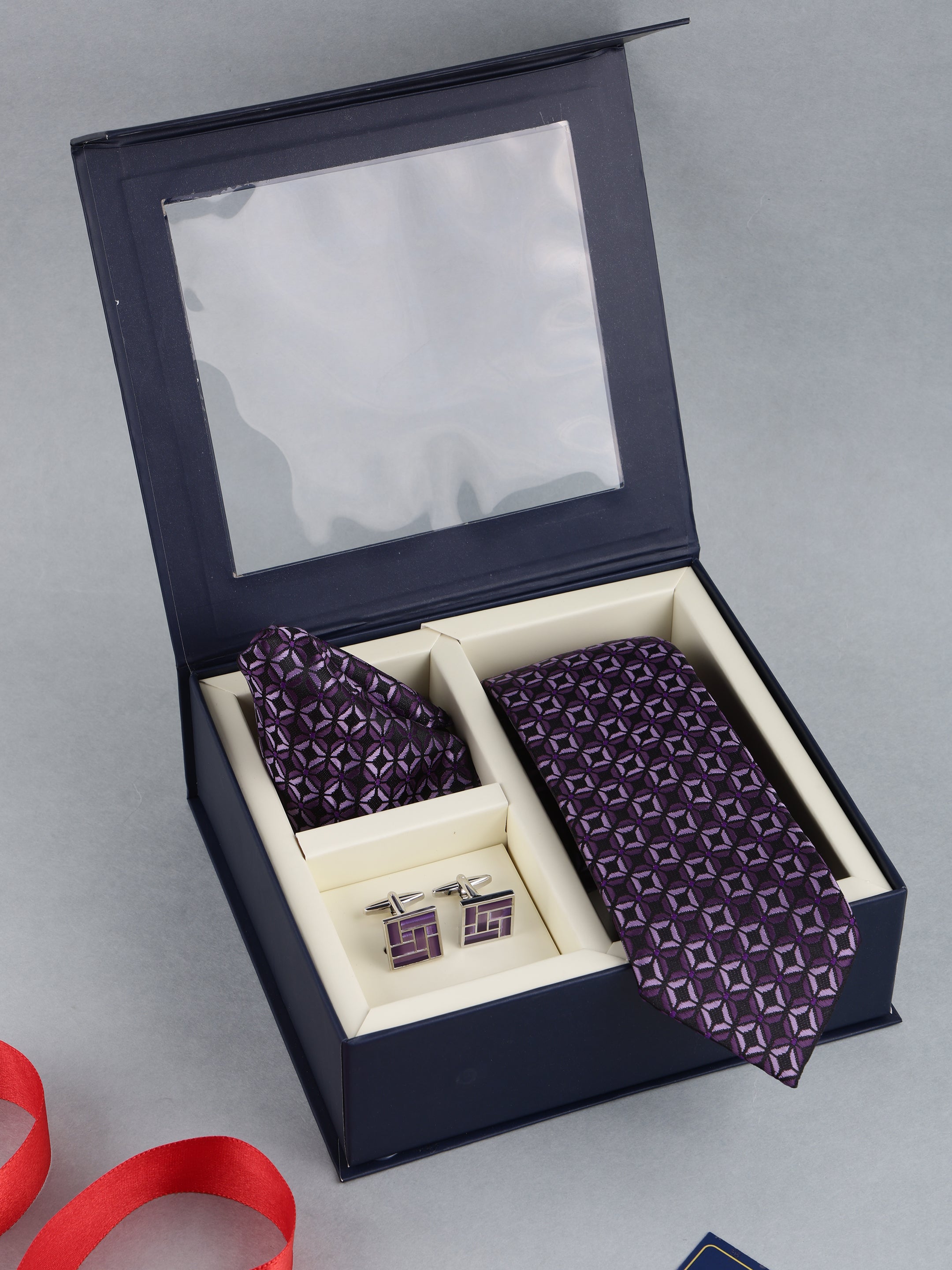 Geometric Star Weave Necktie Gift Set