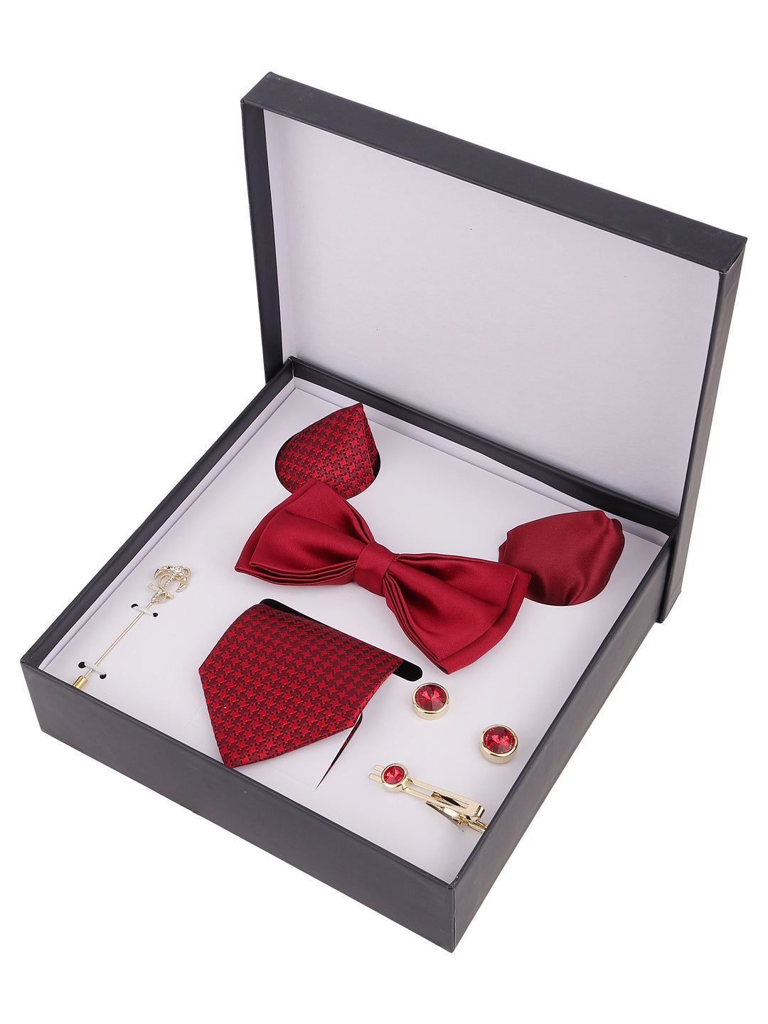 Alvaro Castagnino Men Maroon Coloured Accessory Gift Set