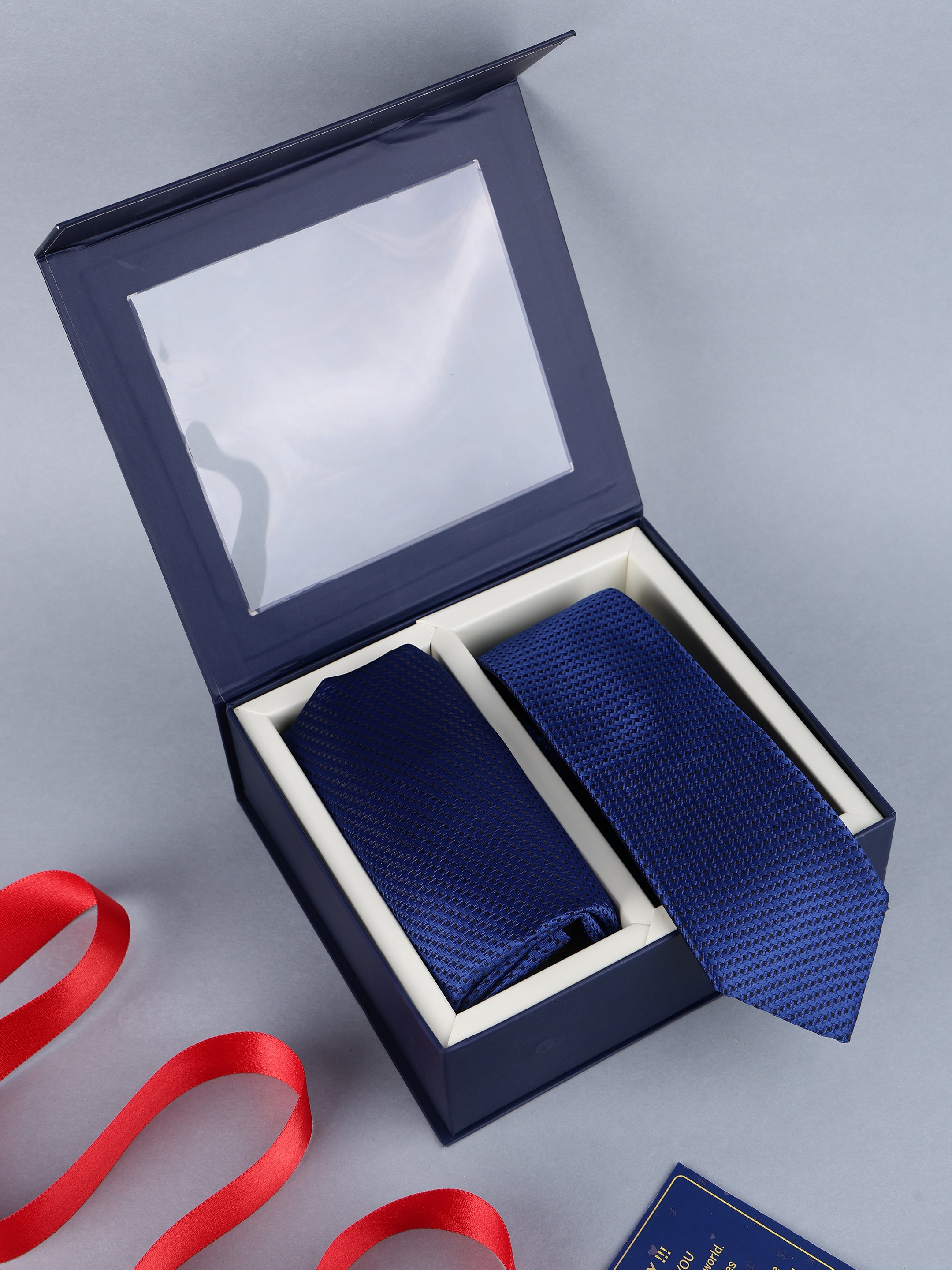 Navy Blue Classic Necktie Gift Set