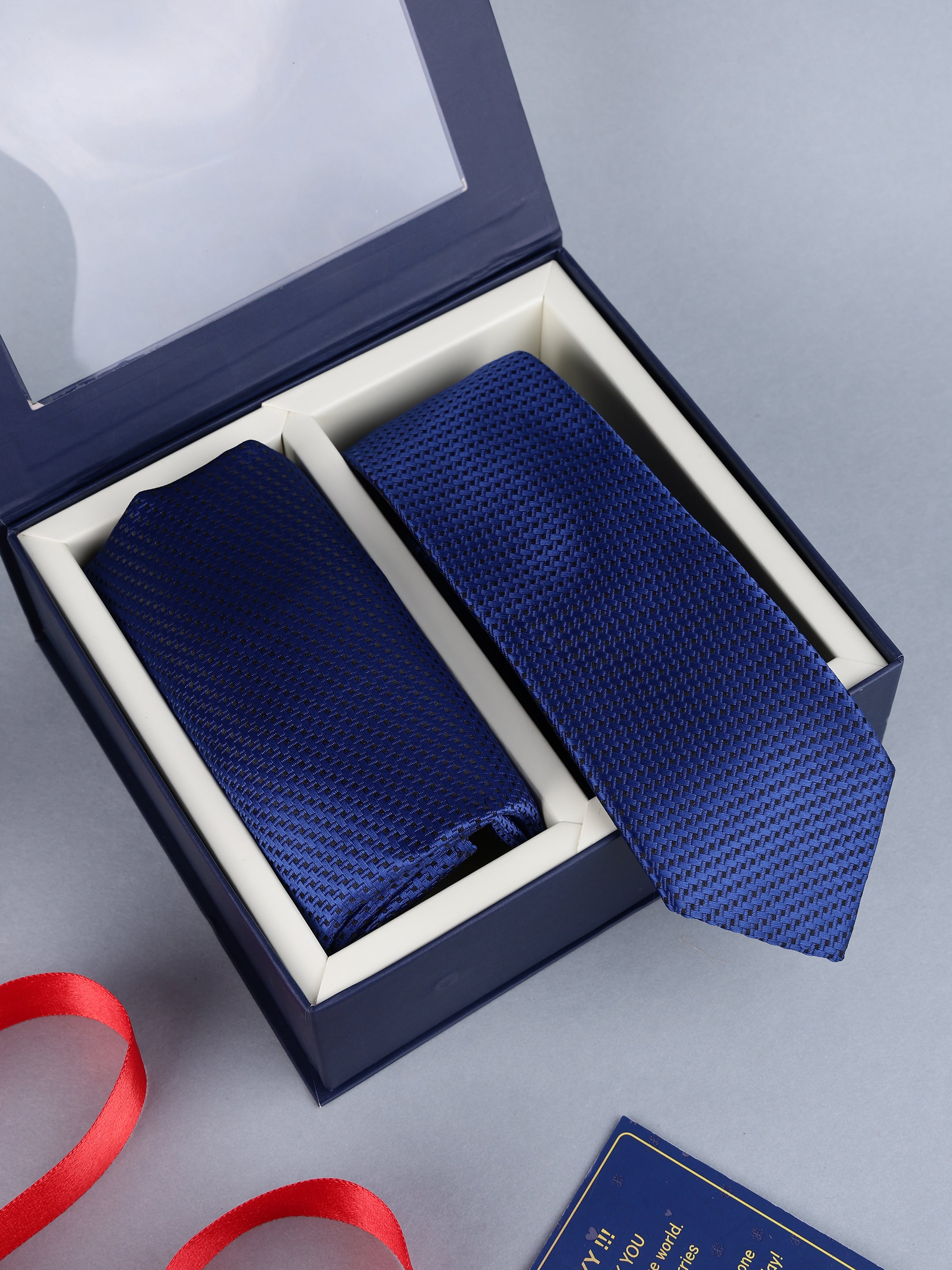 Navy Blue Classic Necktie Gift Set