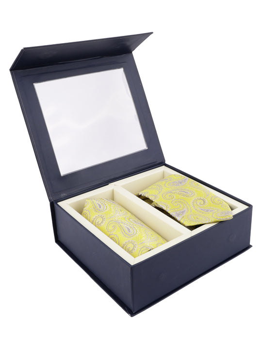 Yellow Paisley Tie Gift Set