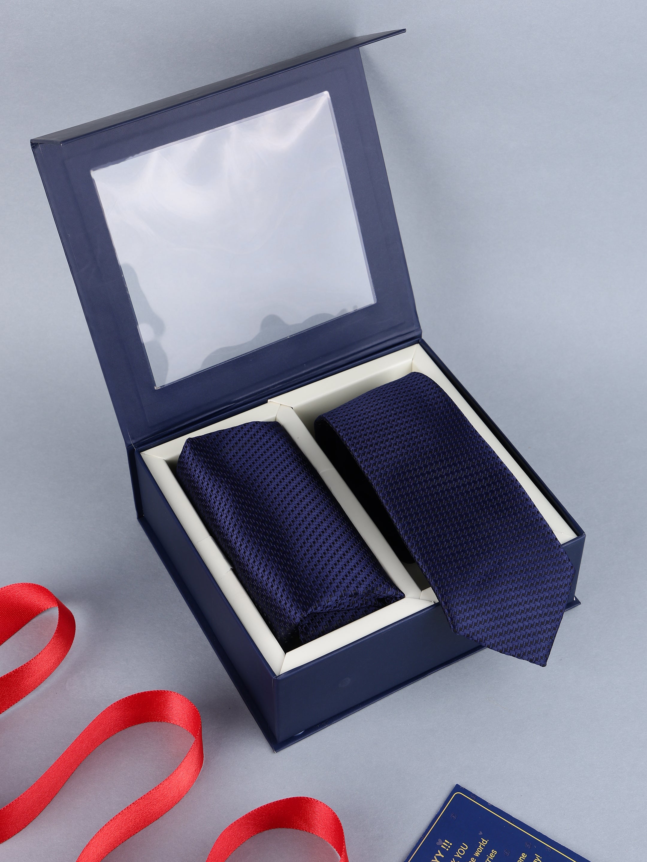 Navy Blue Classic Necktie Gift Set