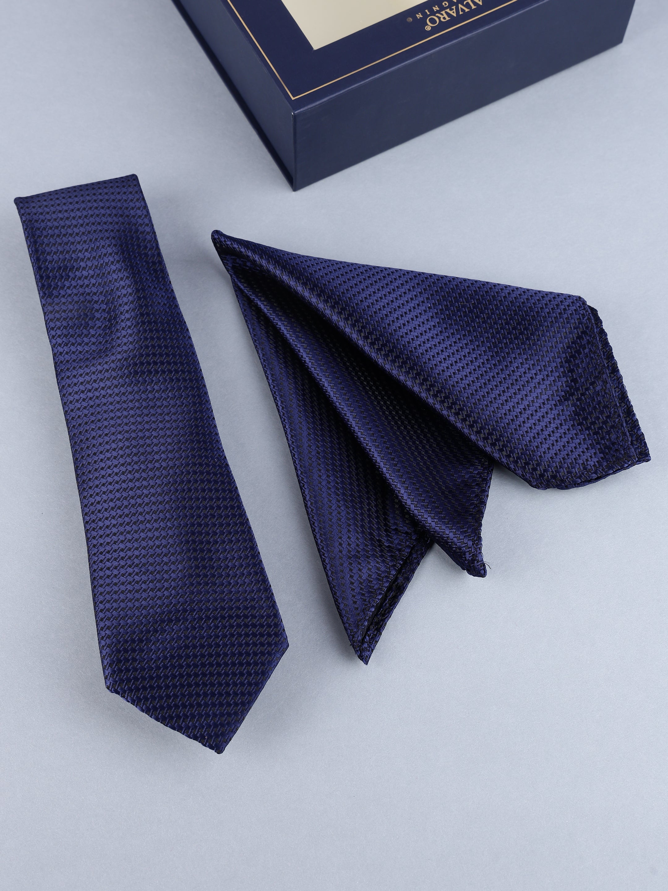 Navy Blue Classic Necktie Gift Set