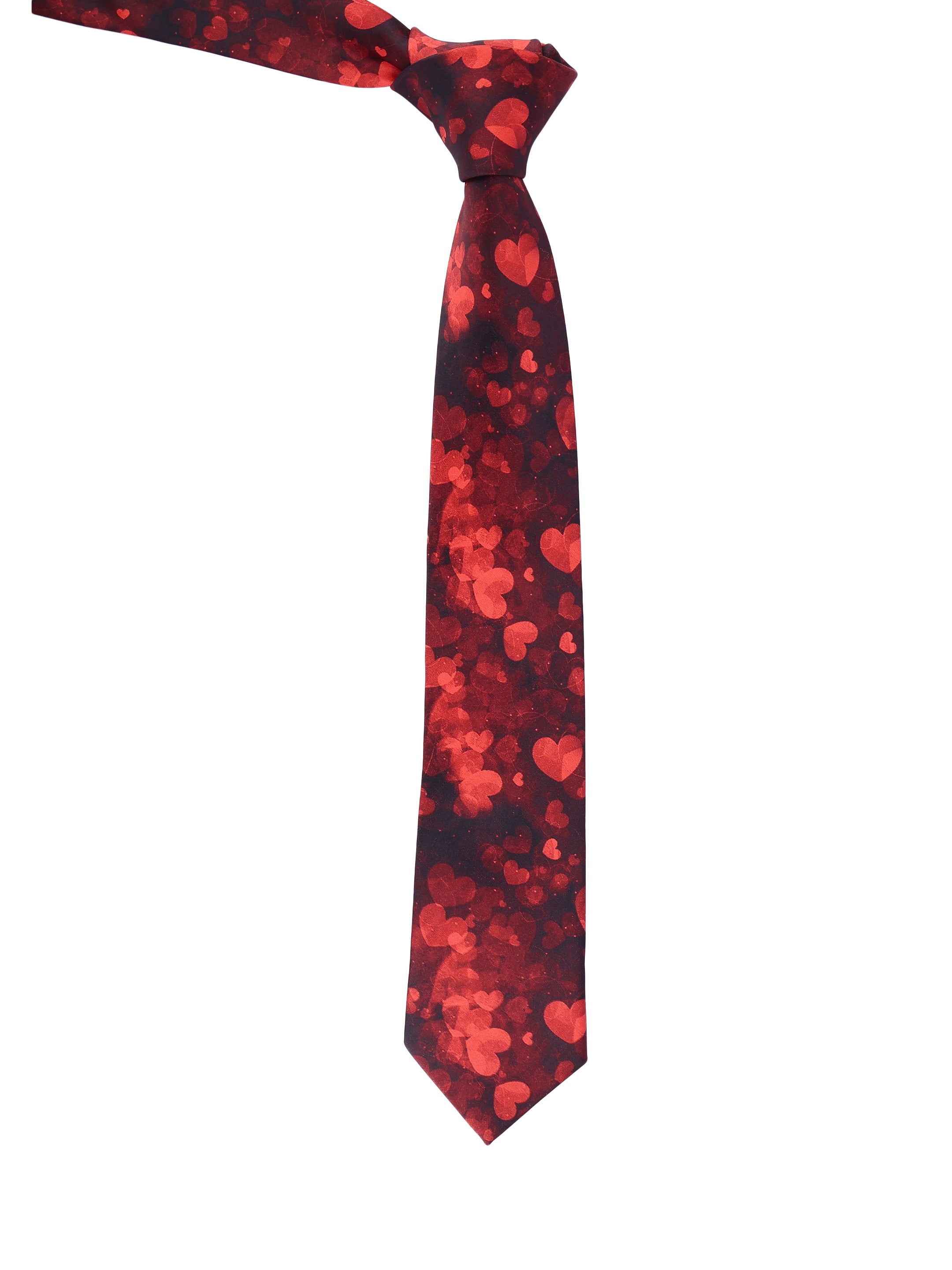 red heart necktie