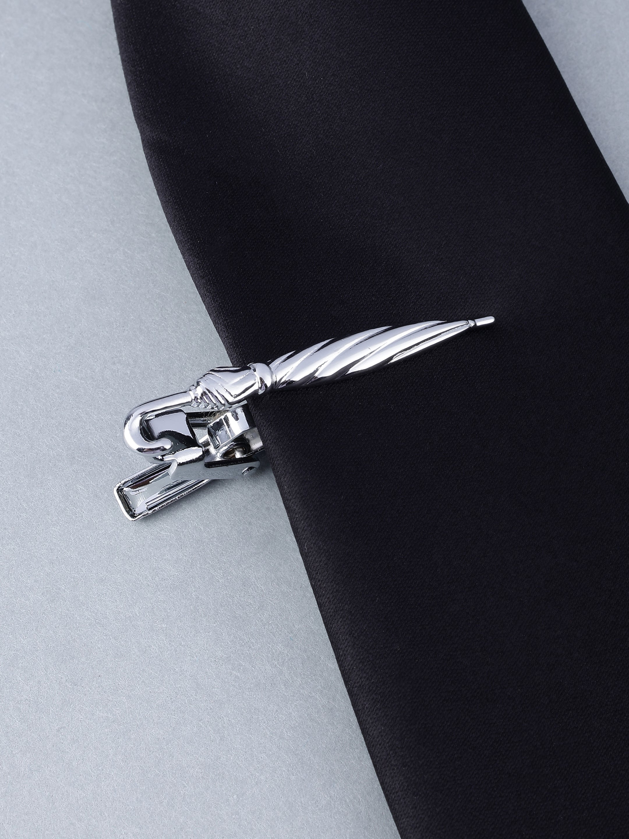 Silver Umbrella Tie Pin