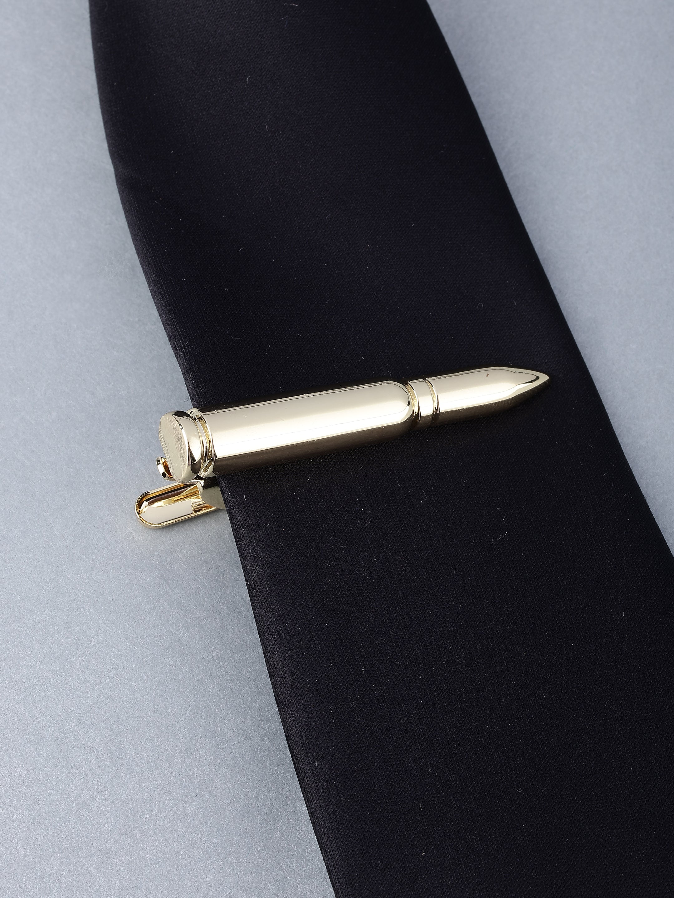 Gold Bullet Novelty Tie Bar