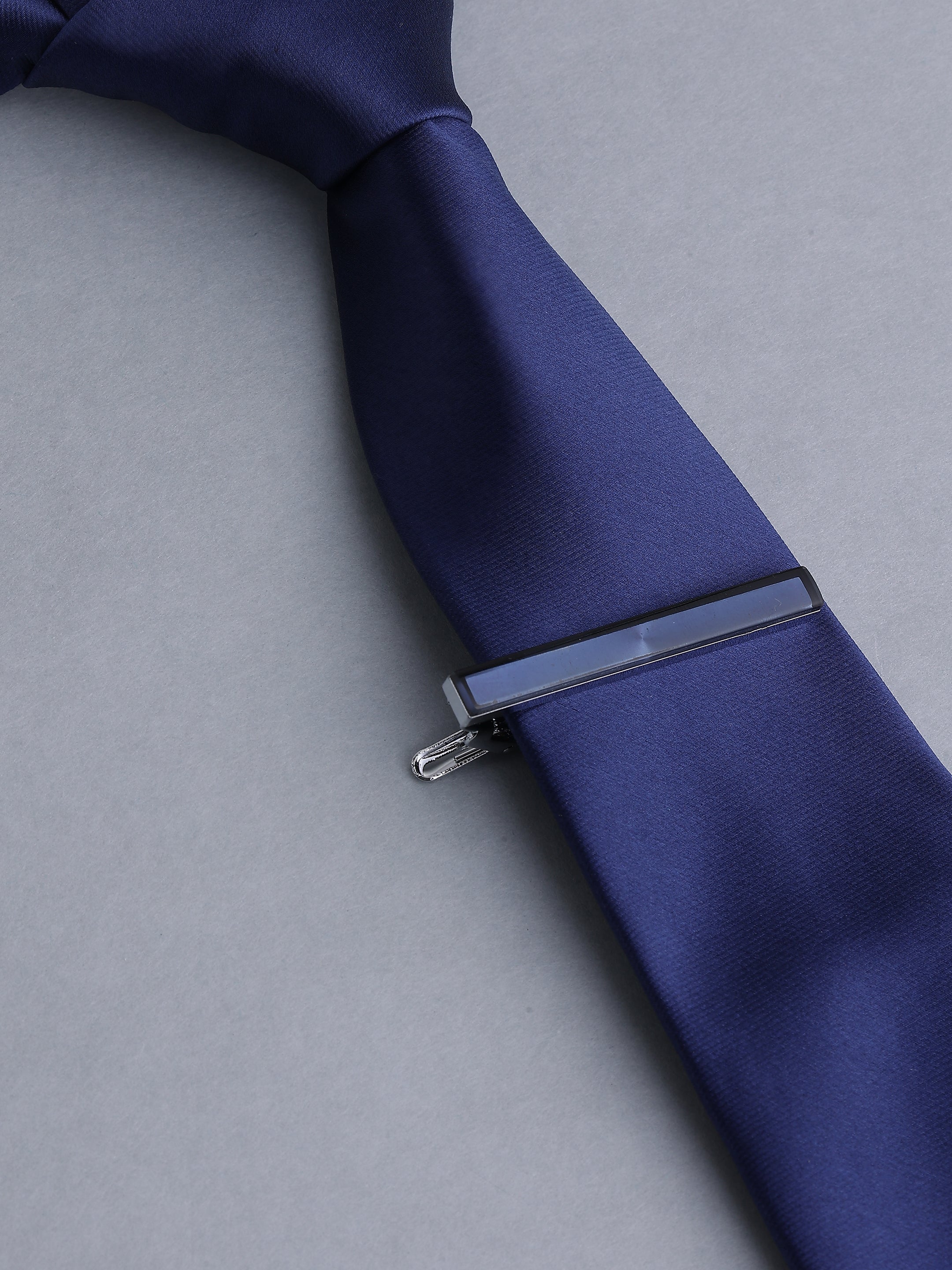 Black & Blue Textured Inlay Tie Pin