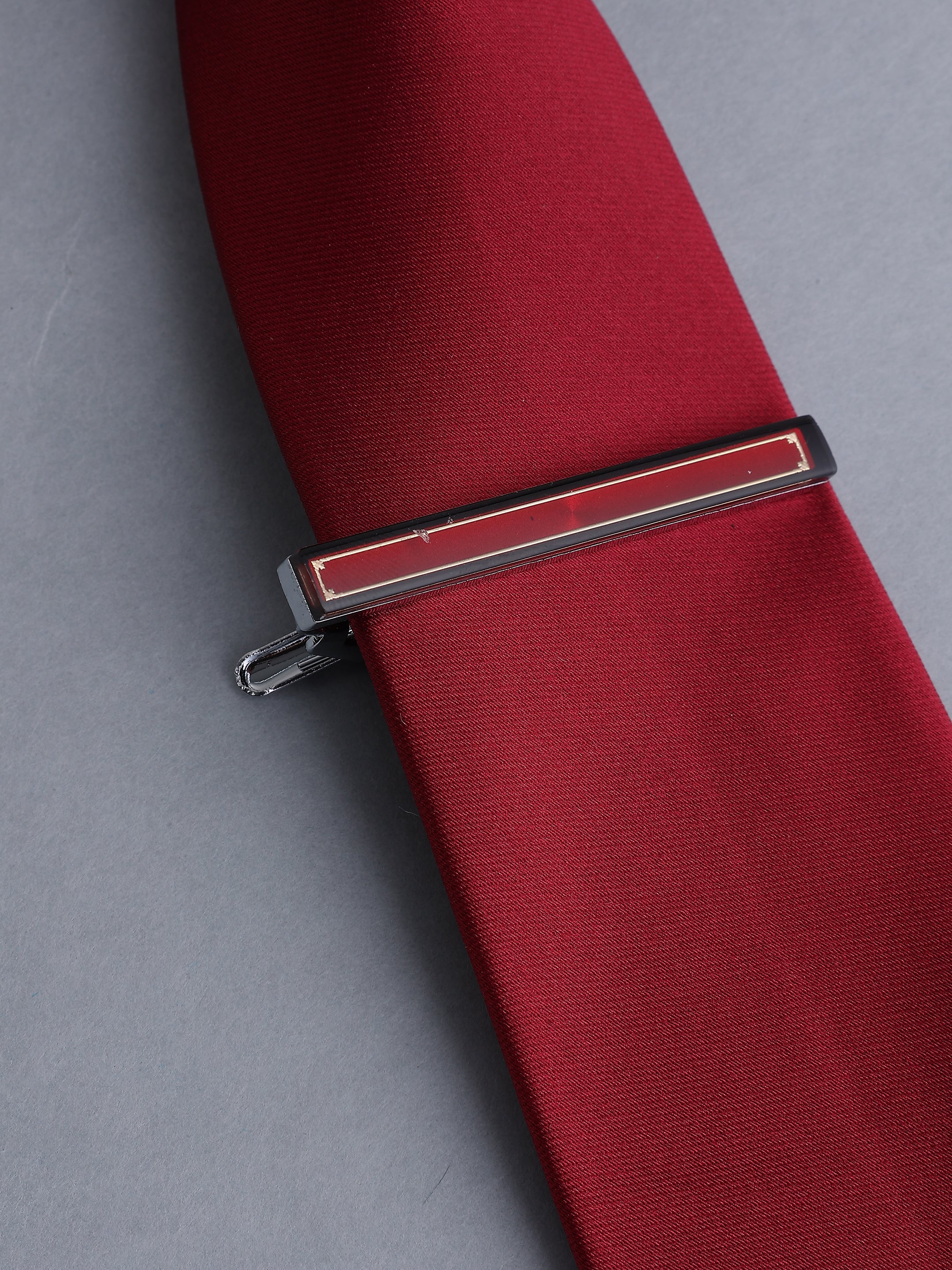 Maroon & Gold Inlay Tie Pin