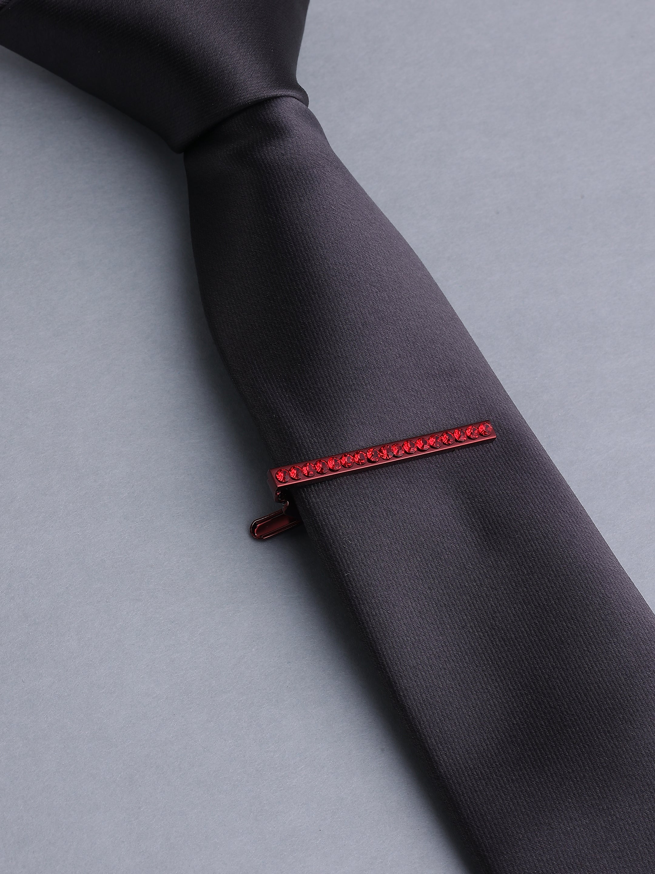 Red Crystal Studded Tie Pin
