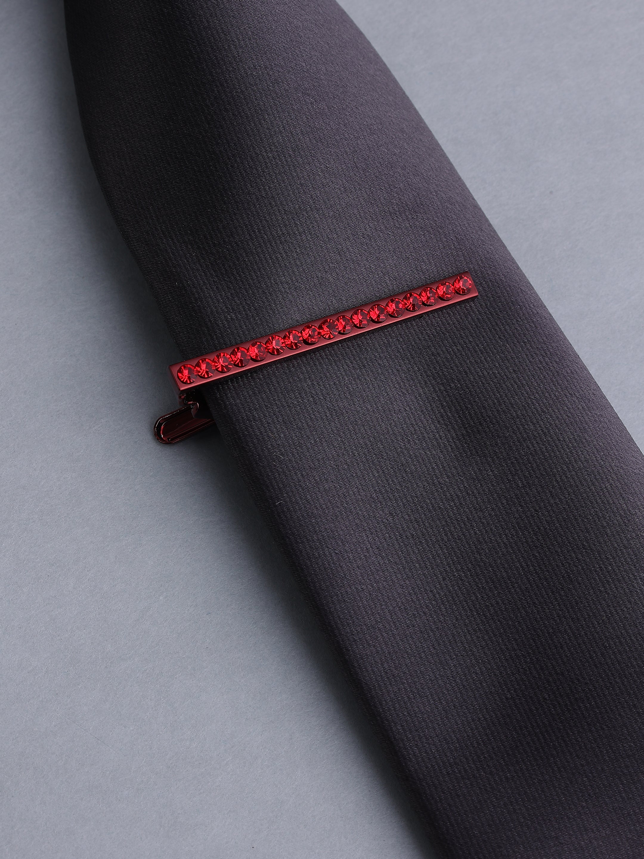 Red Crystal Studded Tie Pin