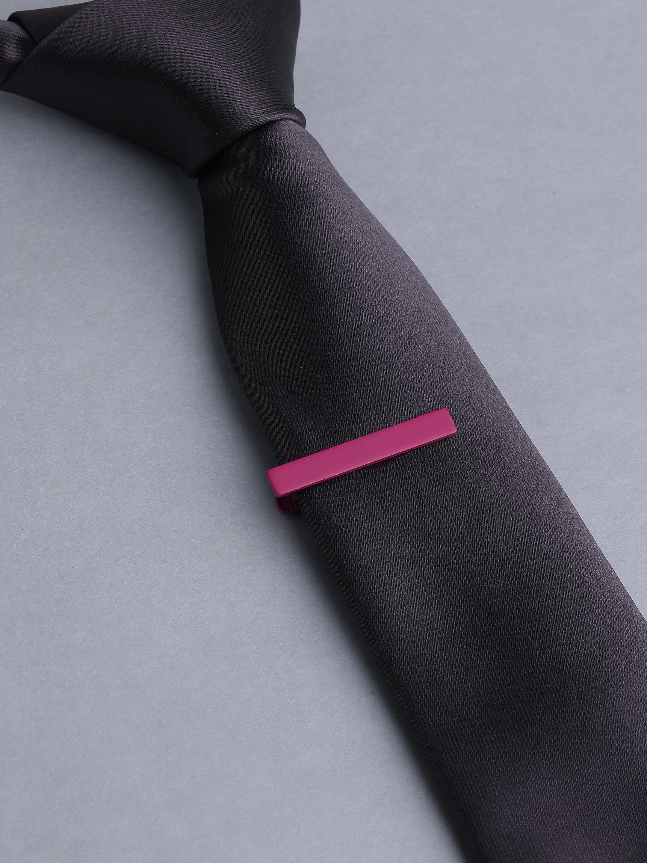 Solid Pink Matte Finish Tie Pin
