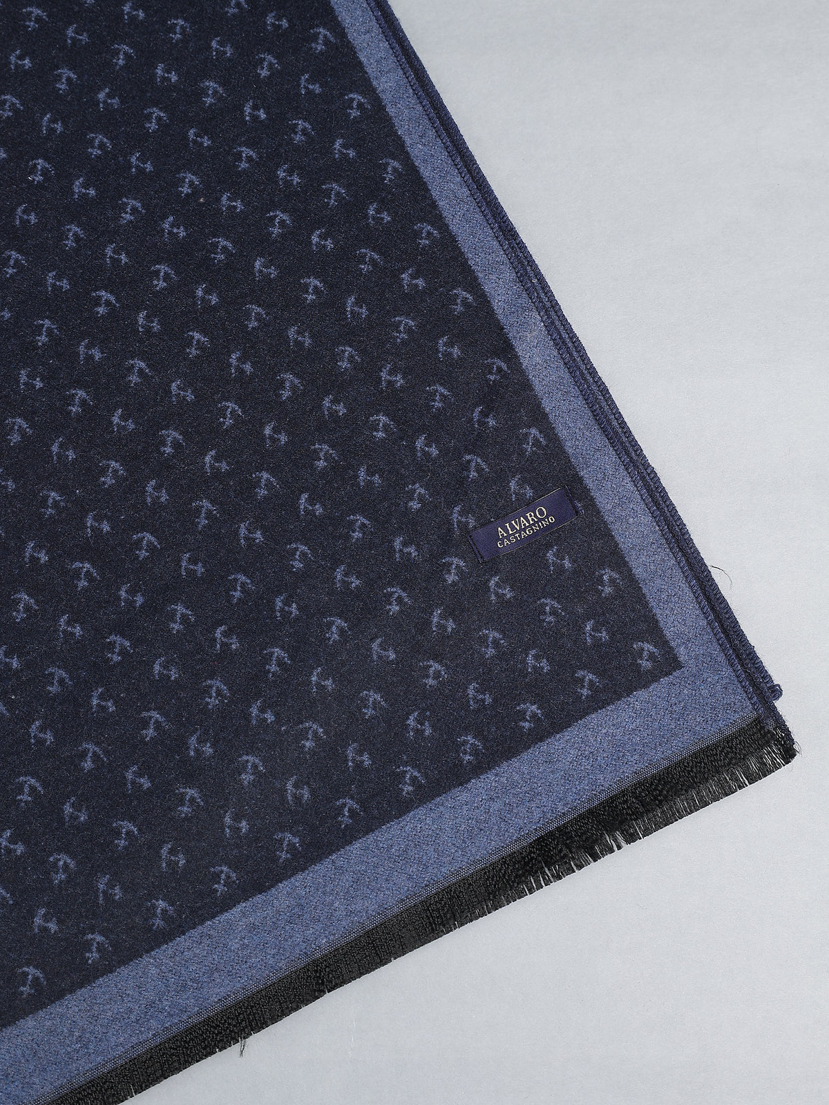 Navy Blue Anchor Print Winter Muffler