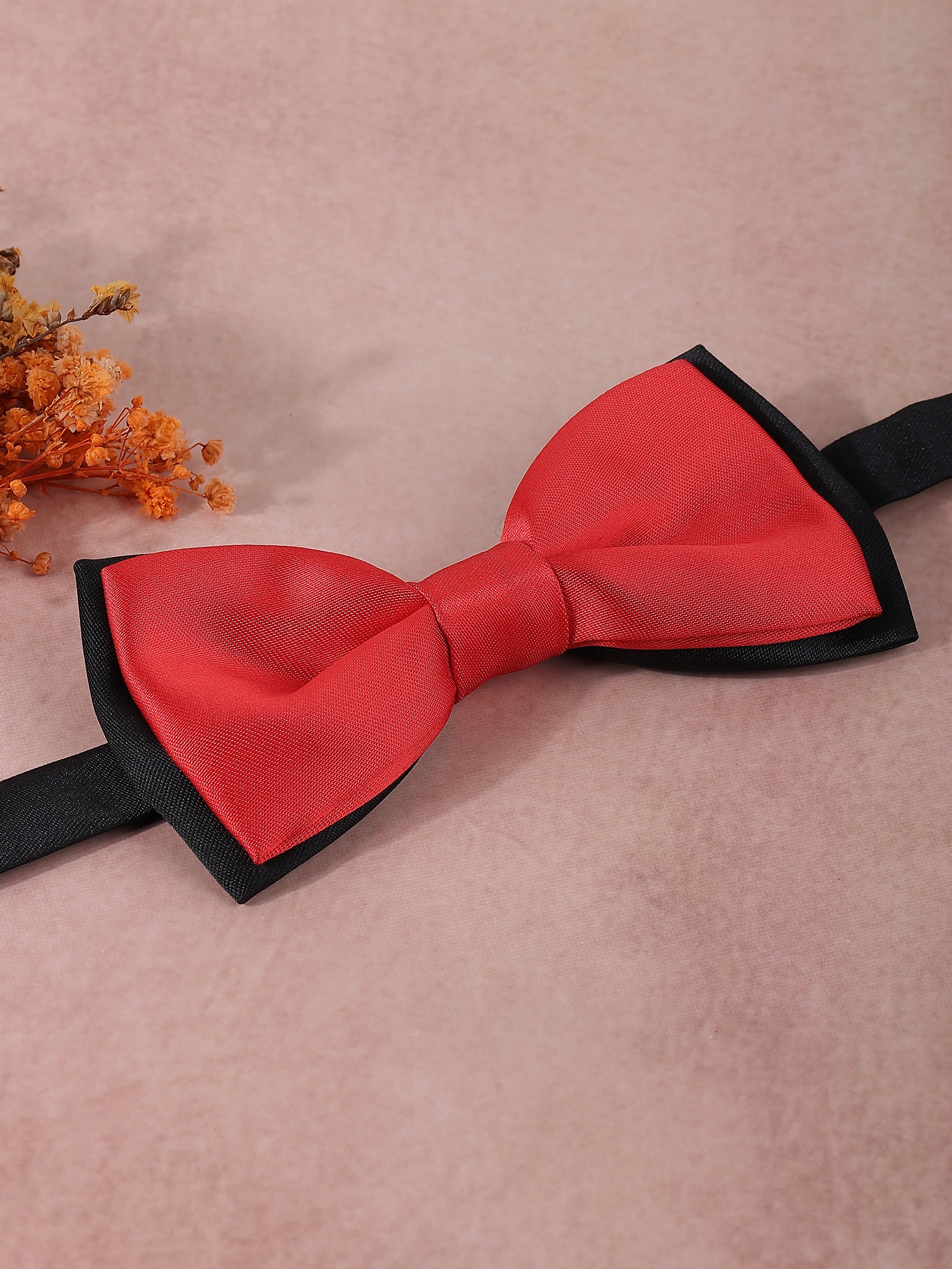 Red & Black Two Tone Bow Tie