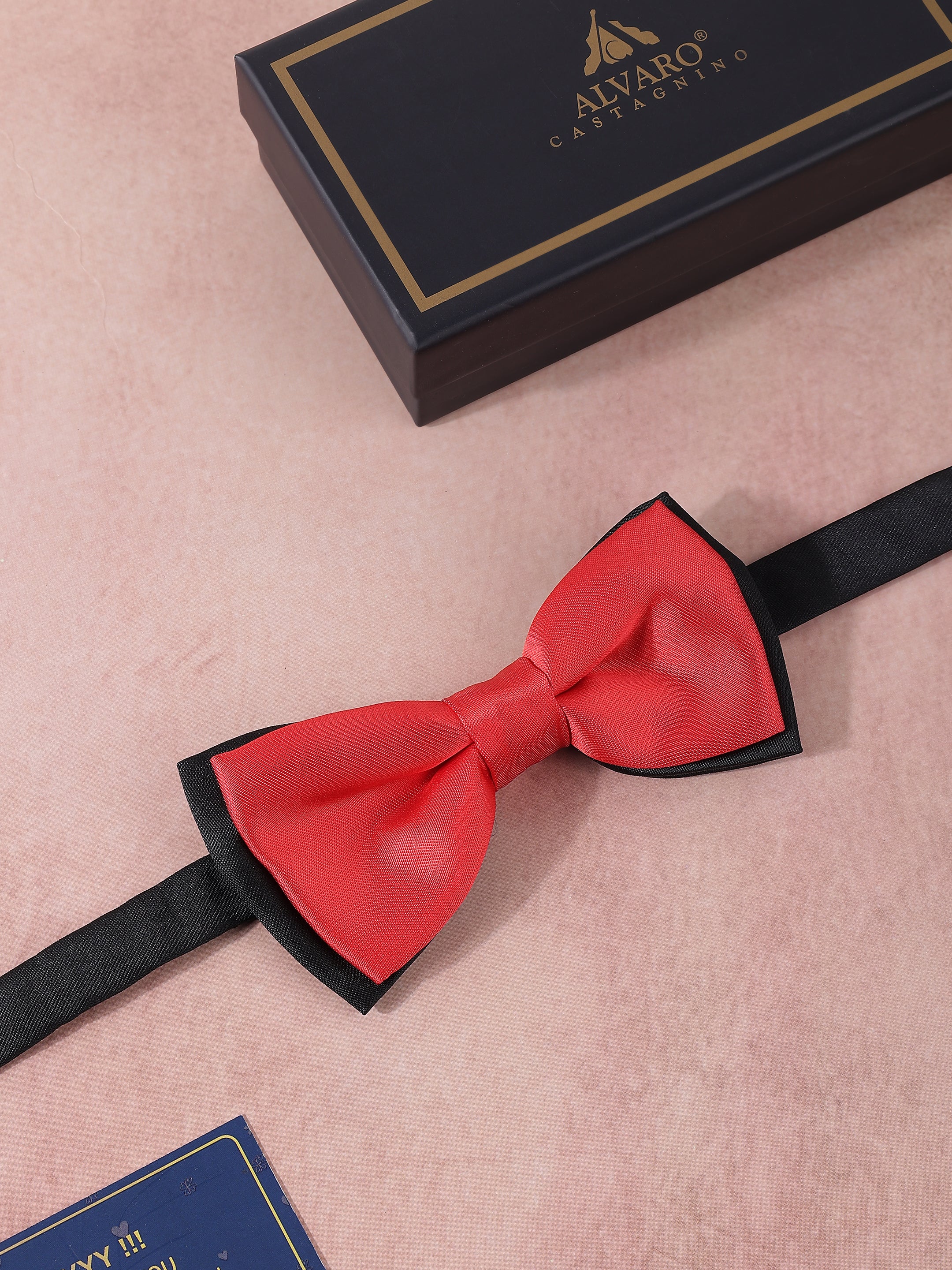 Red & Black Two Tone Bow Tie
