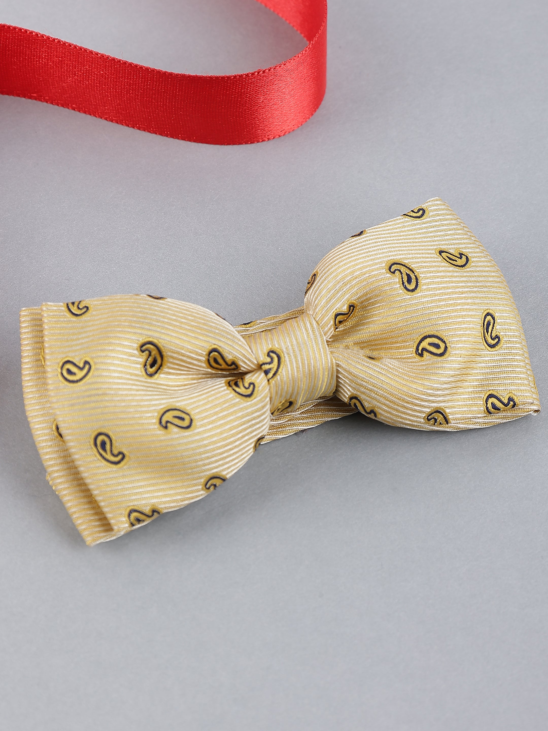 Golden Sands Paisley Bow Tie