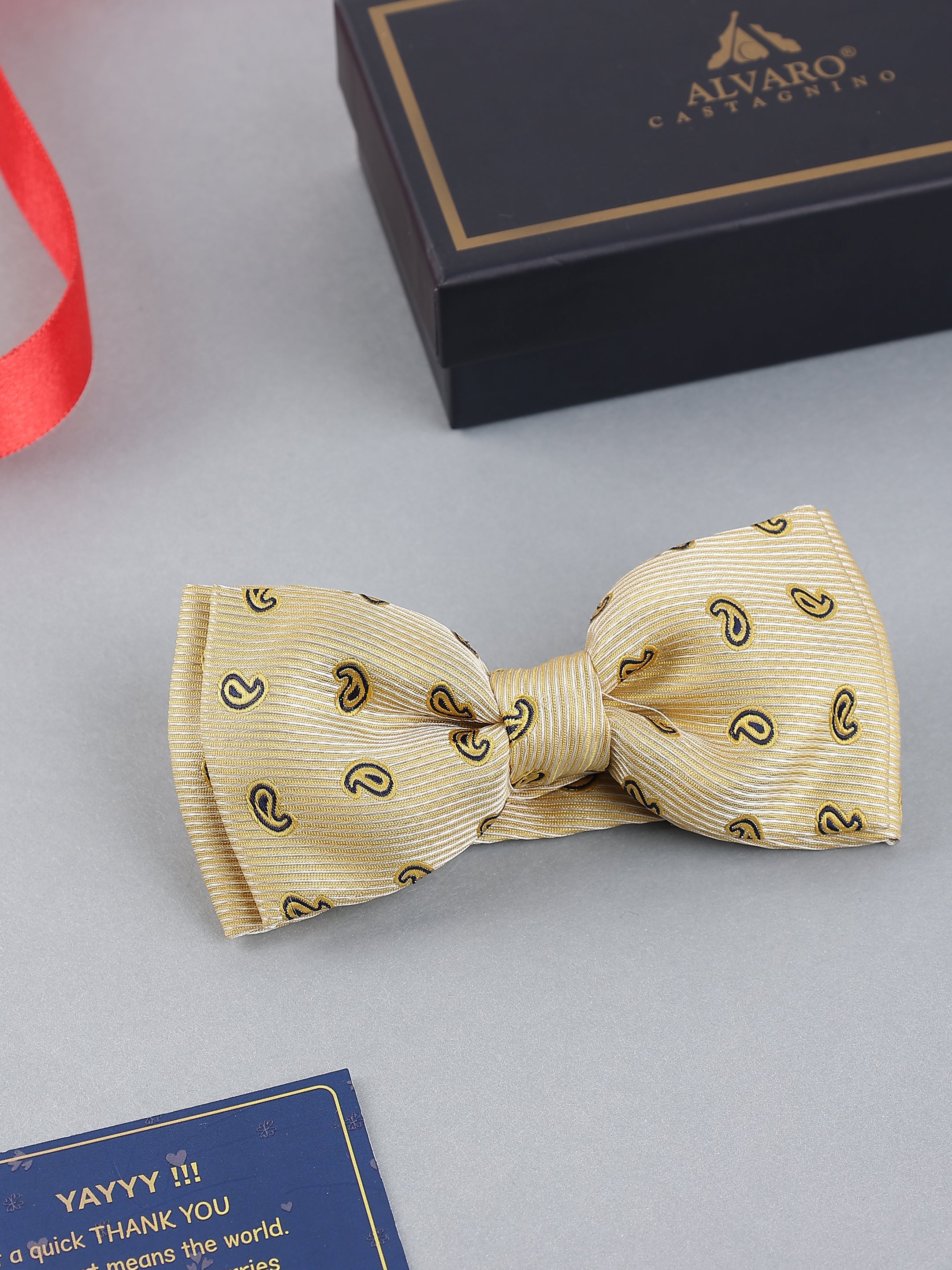 Golden Sands Paisley Bow Tie