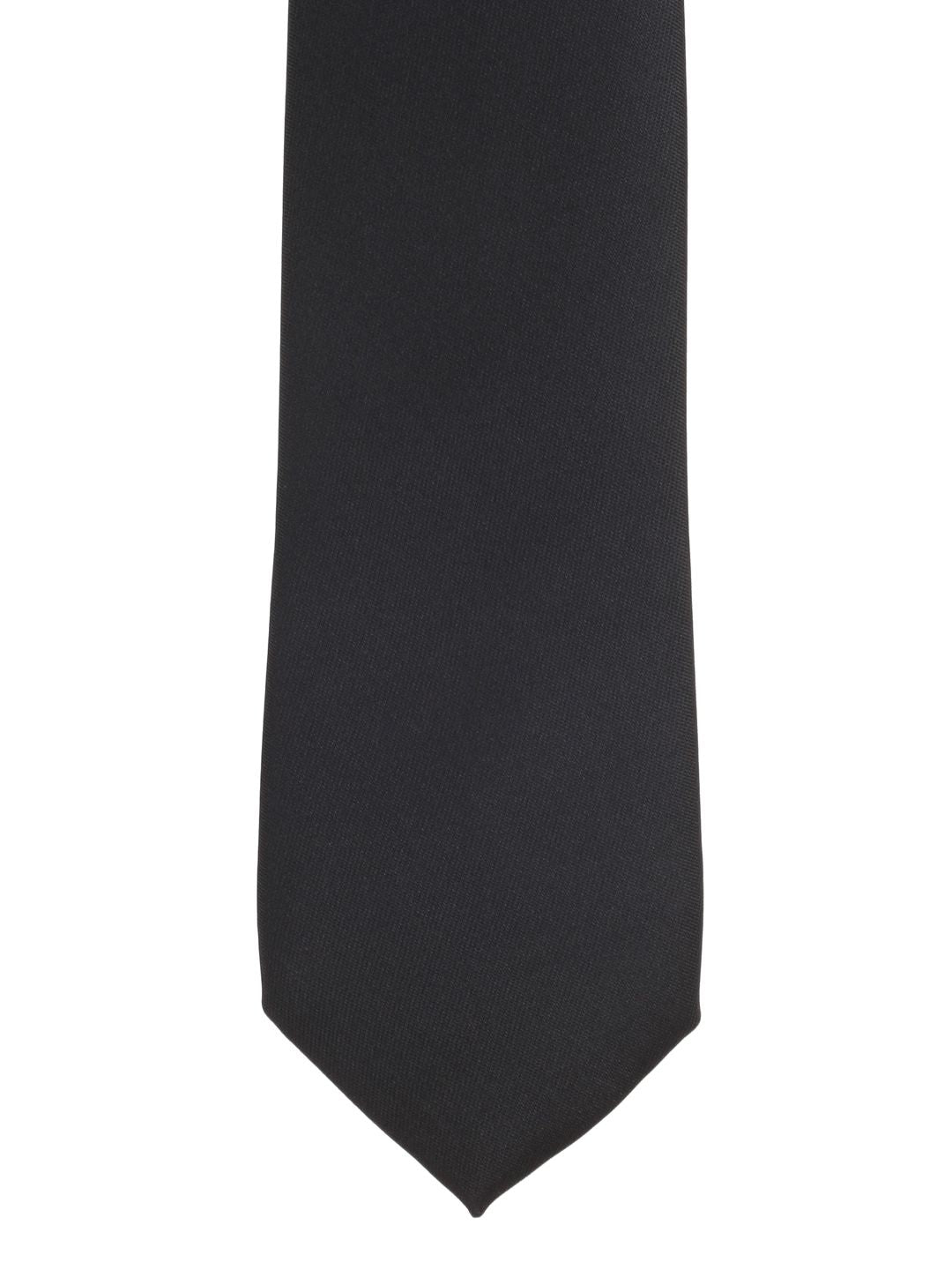 Black Solid Necktie