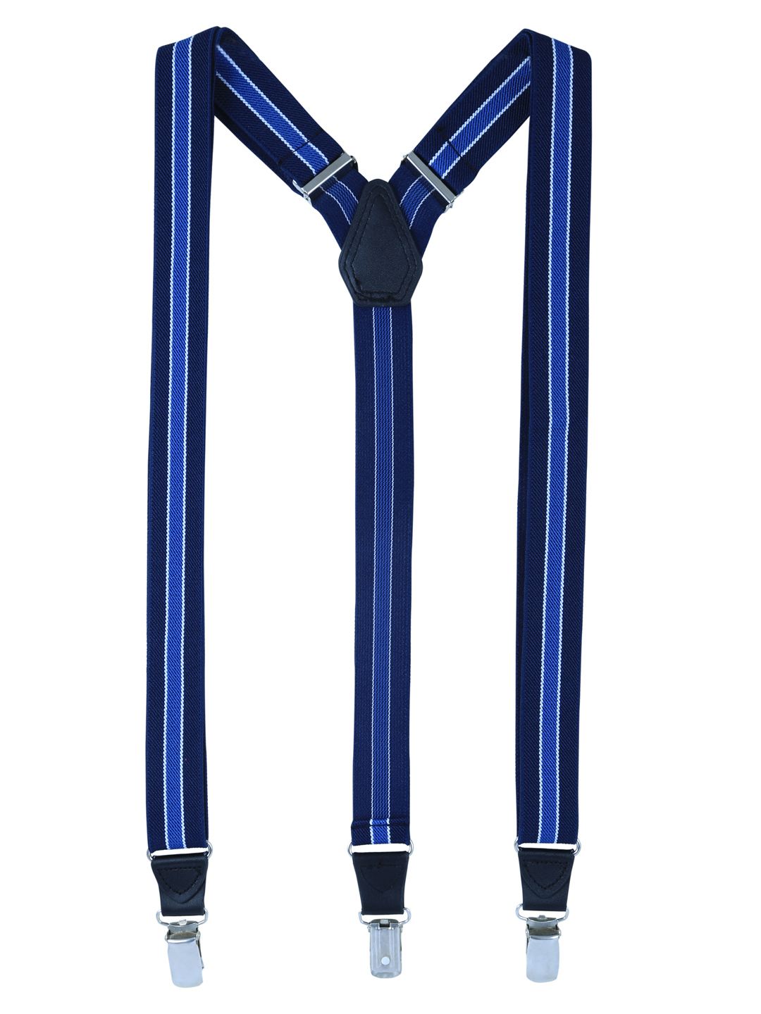 Blue Striped Y-Back Suspenders