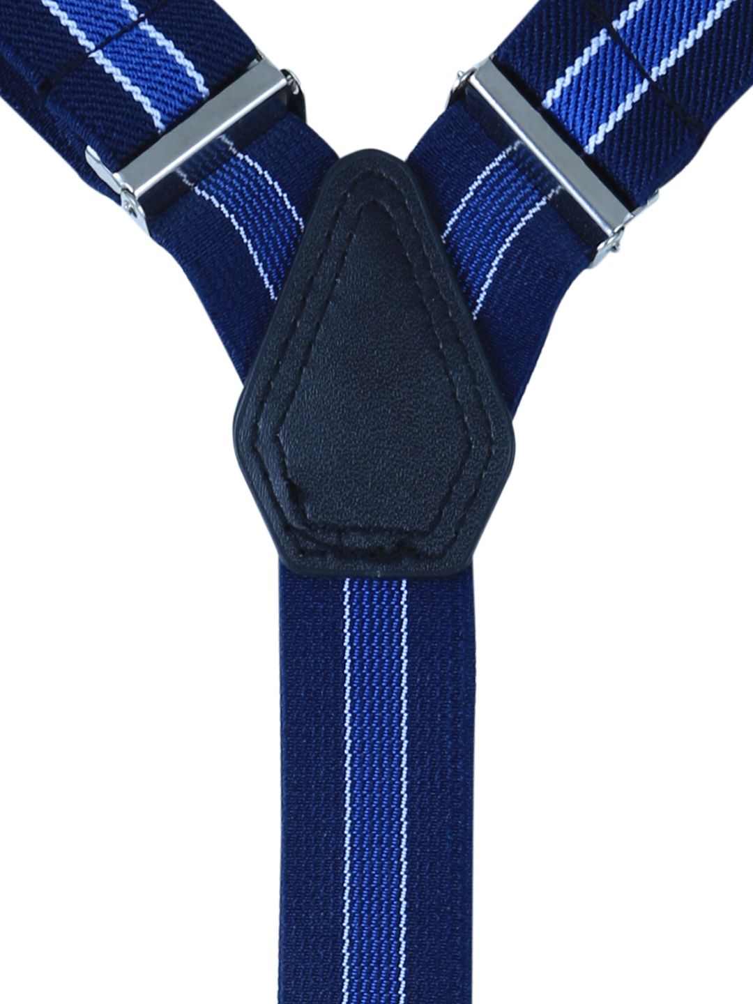 Blue Striped Y-Back Suspenders