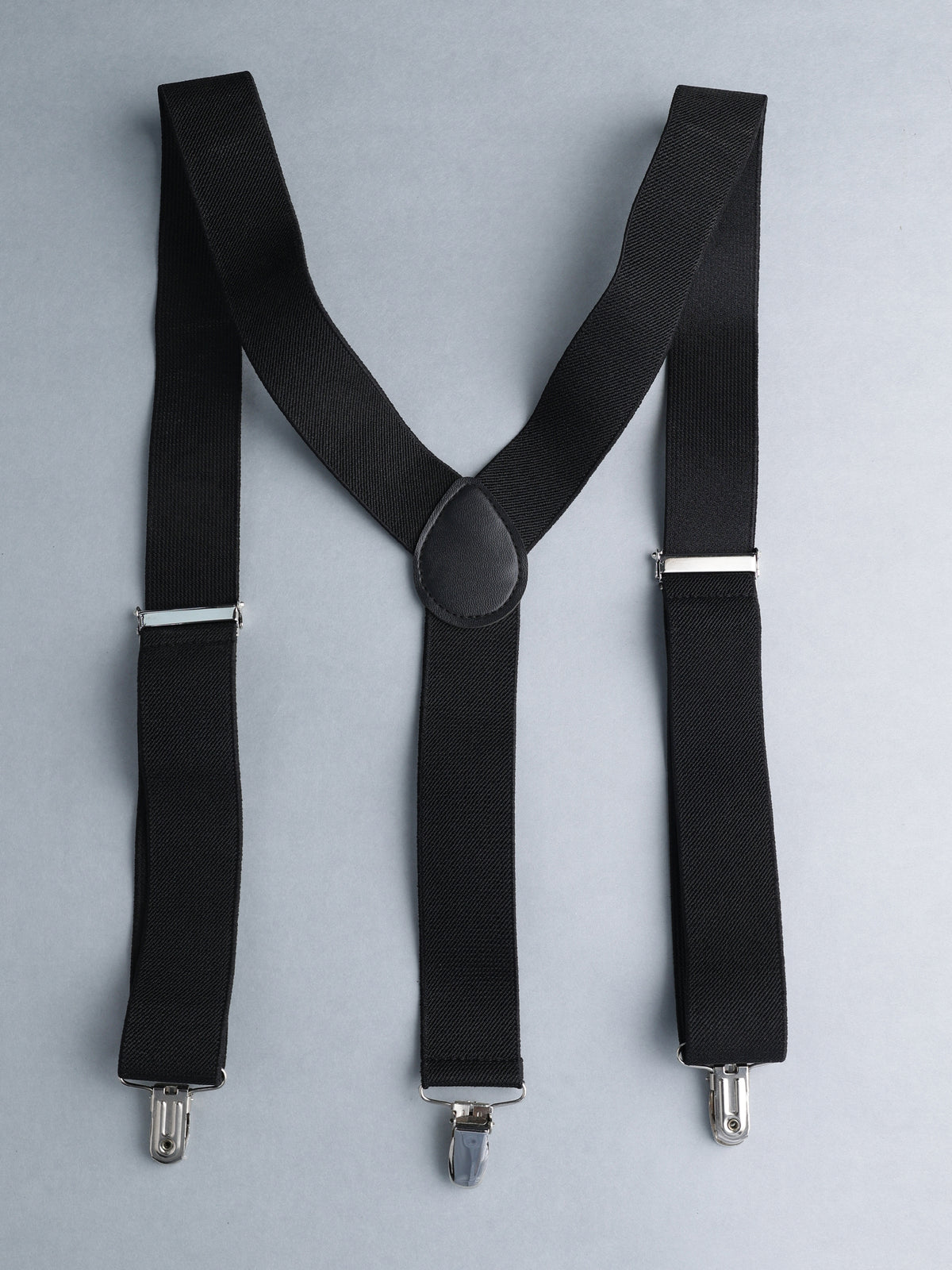 Black Striped Y-Back Suspenders