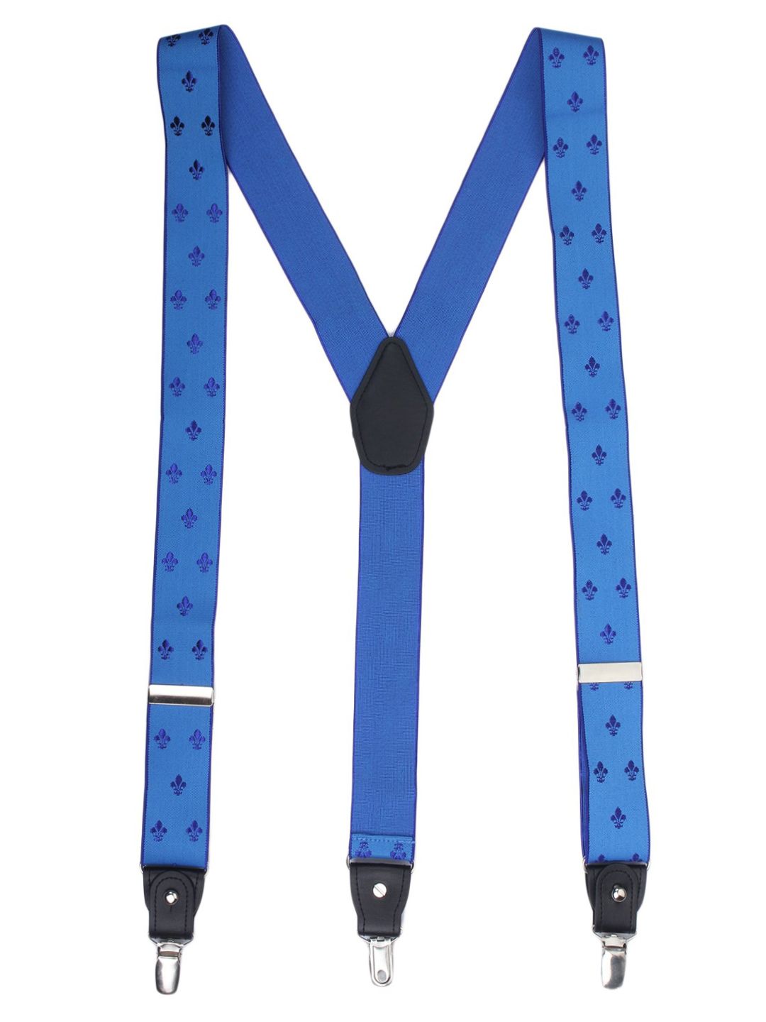 Blue Tonal Printed Y-Back Suspenders