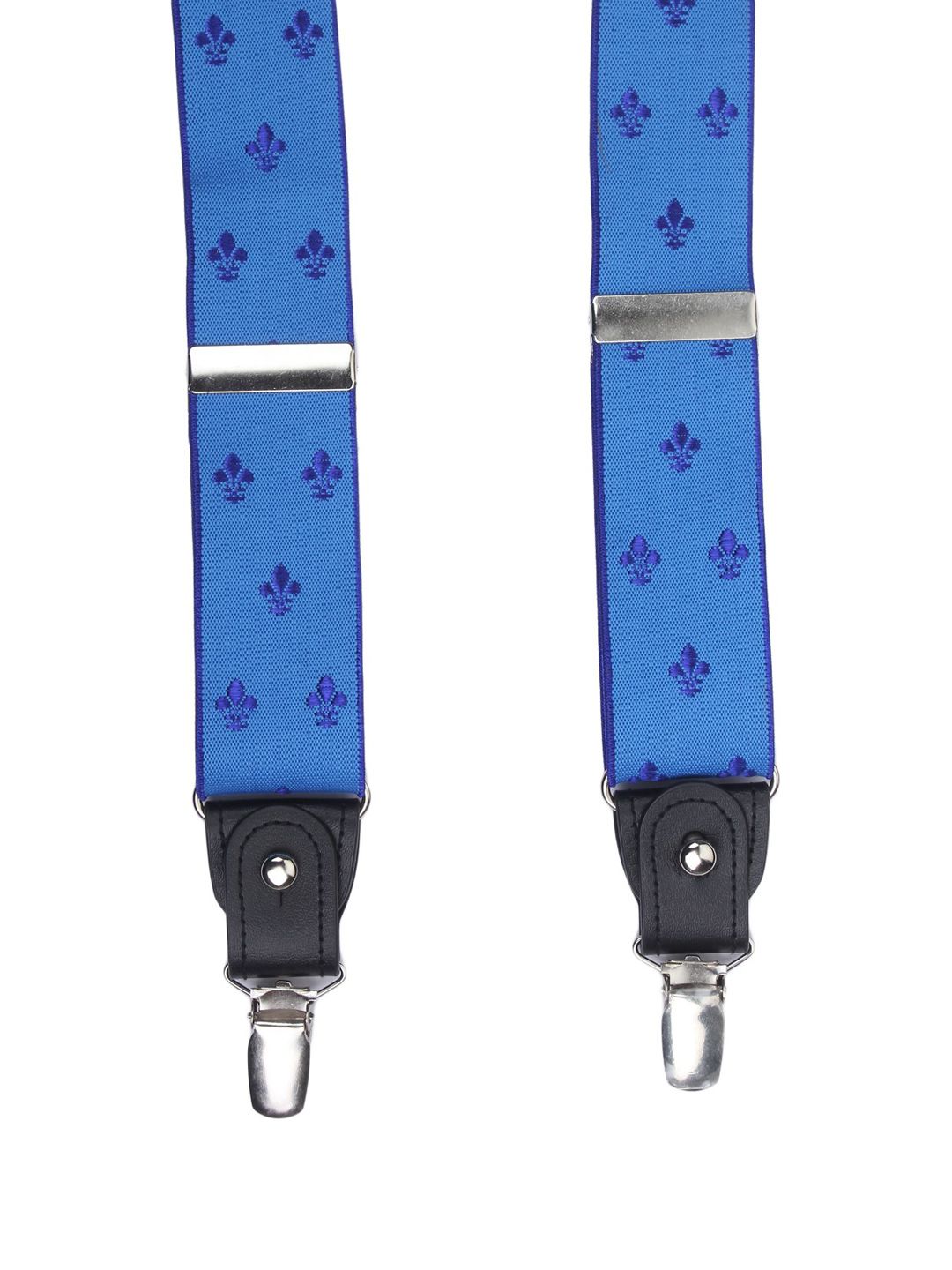 Blue Tonal Printed Y-Back Suspenders