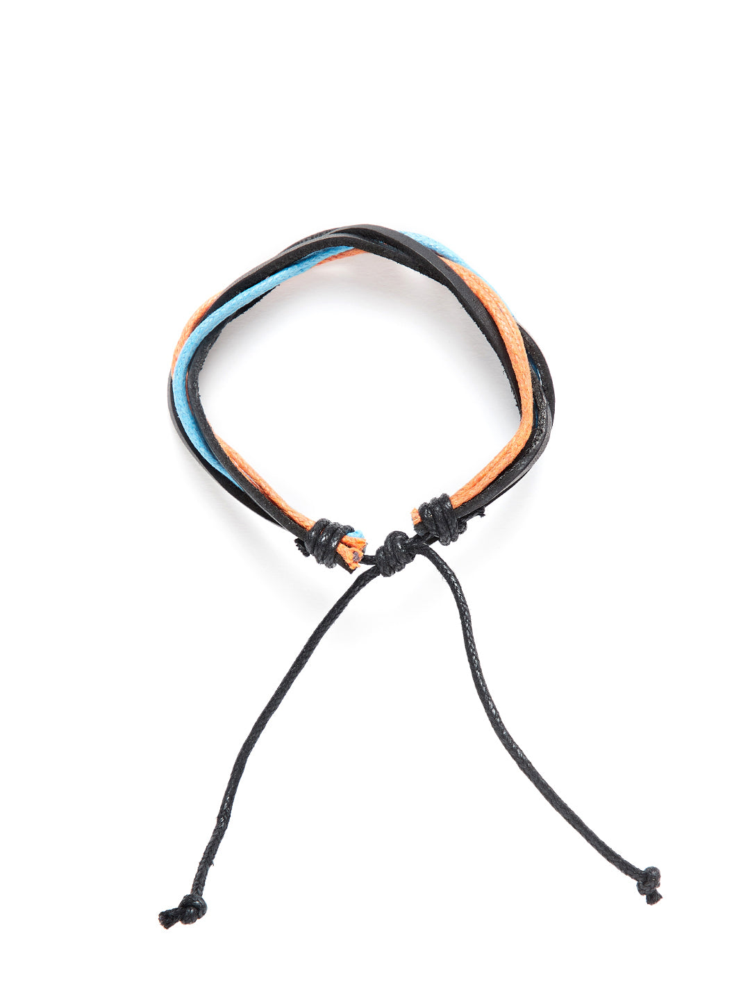 Alvaro Castagnino Men Multicoloured PU Elasticated Bracelet