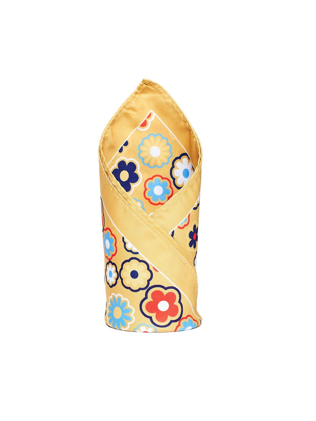 Yellow Multicolor Floral Pocket Square
