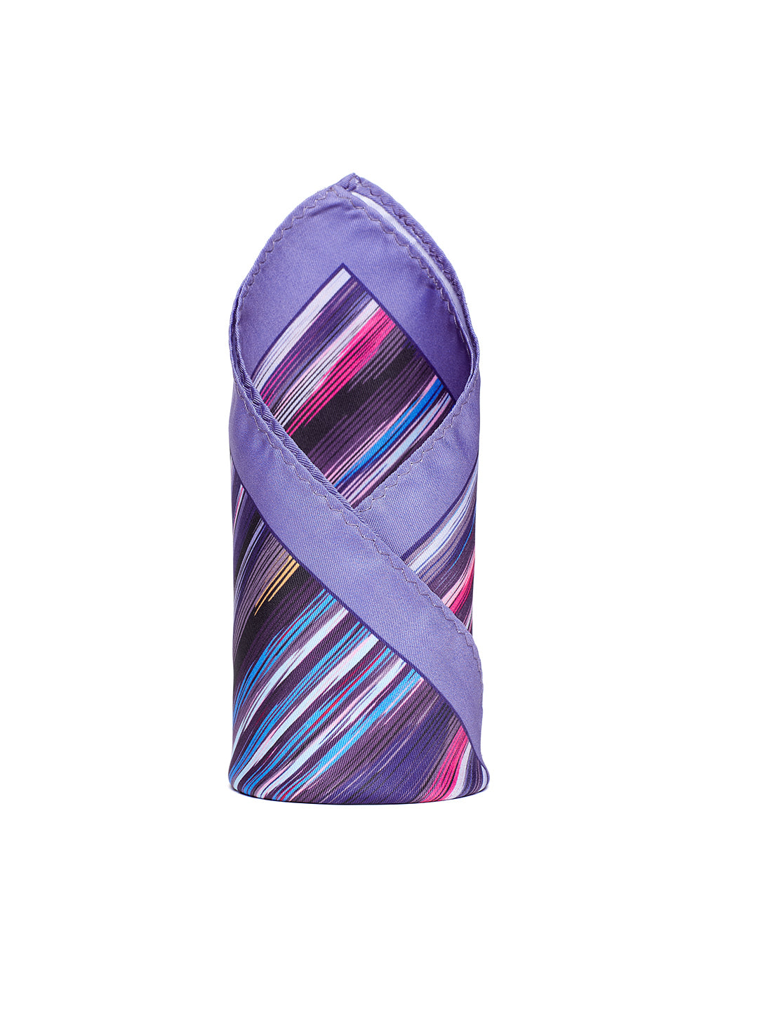 Purple Abstract Linear Pocket Square