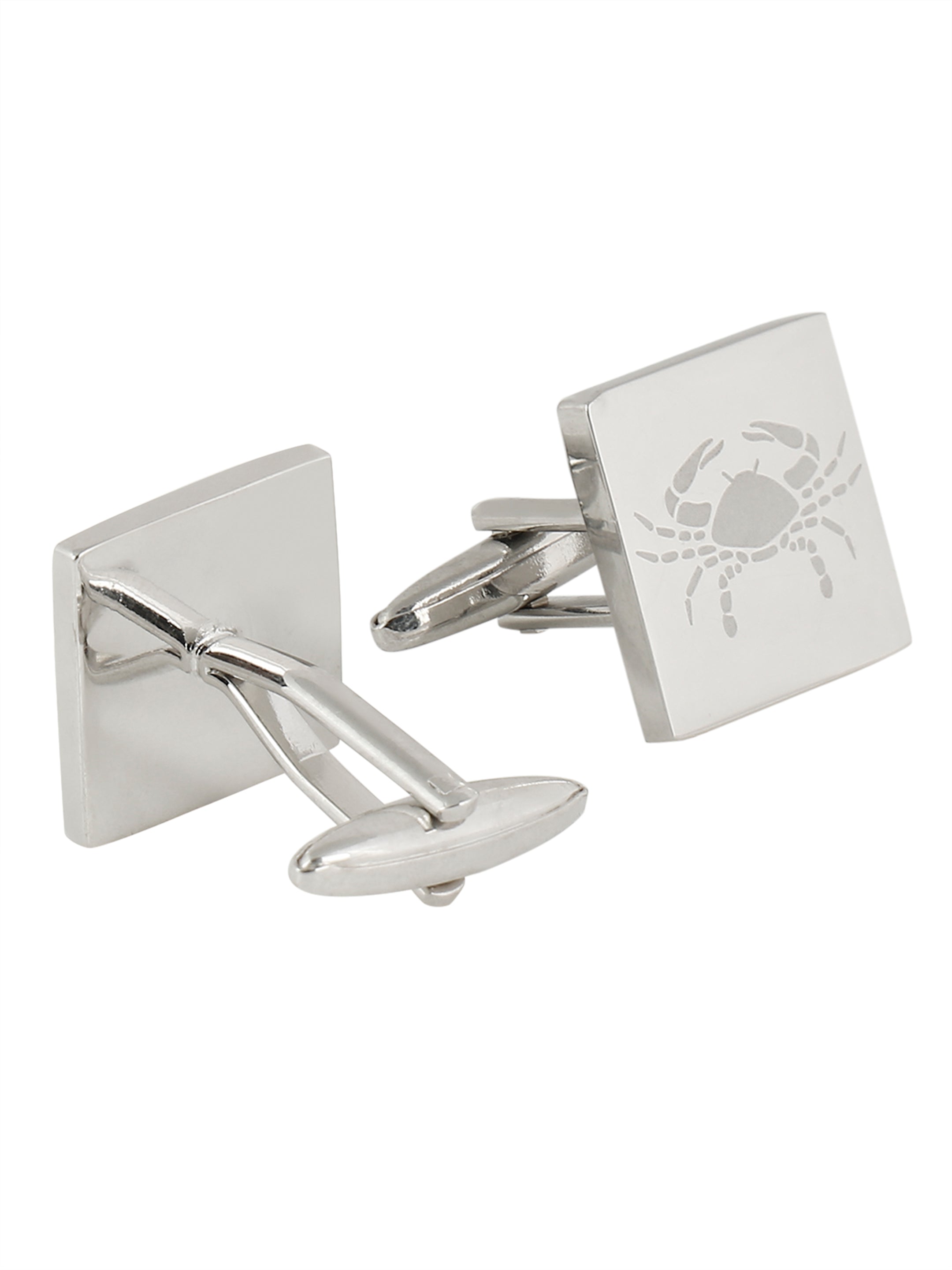 Silver Cancer Zodiac Cufflink