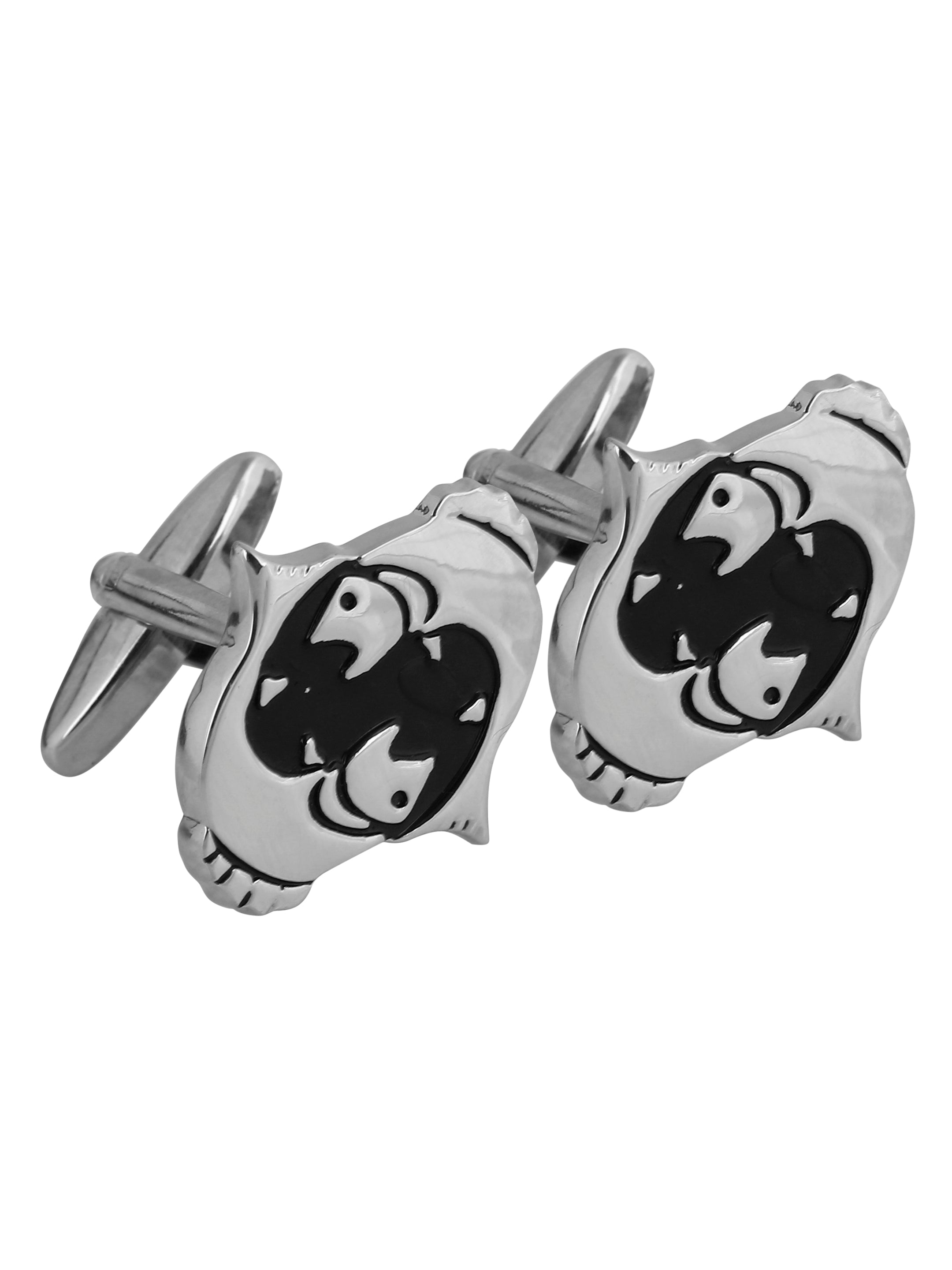 Silver Pisces Zodiac Cufflink