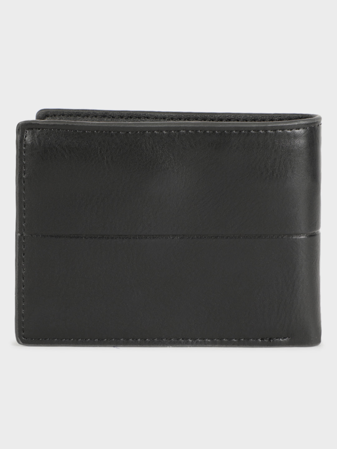 Black Triangle Panel Leather Wallet