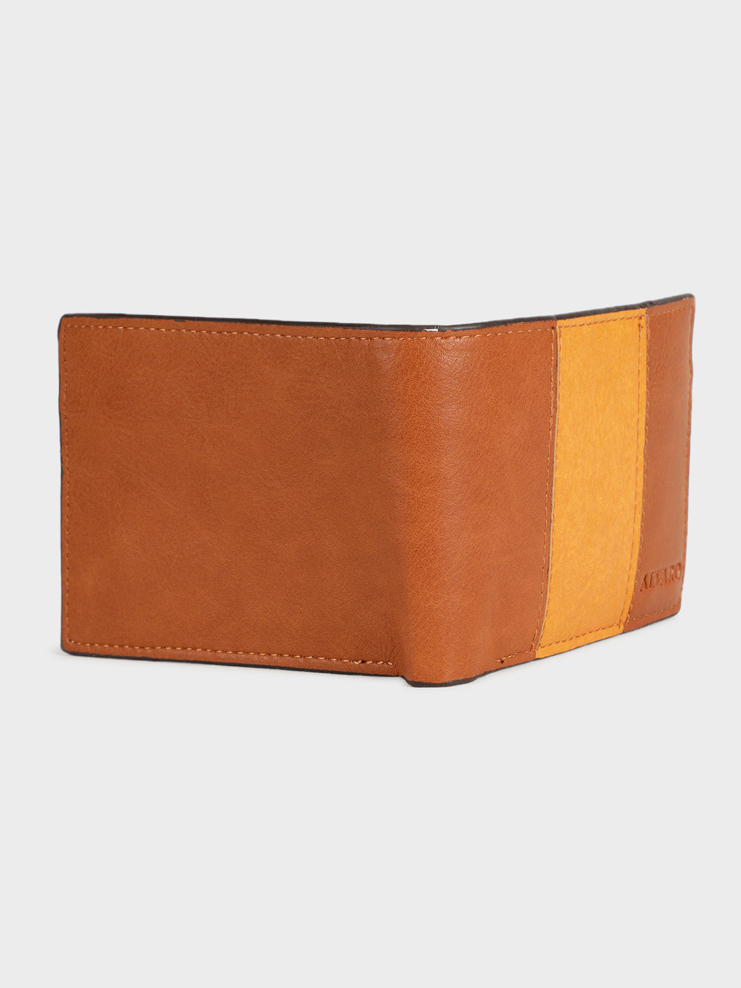 Alvaro Castagnino Men's Orange::Yellow Color Leather Wallet