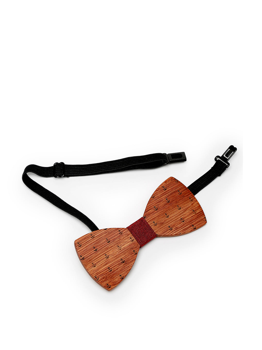 Alvaro Castagnino Men's Brown Colored Wooden Finishing Bow Tie