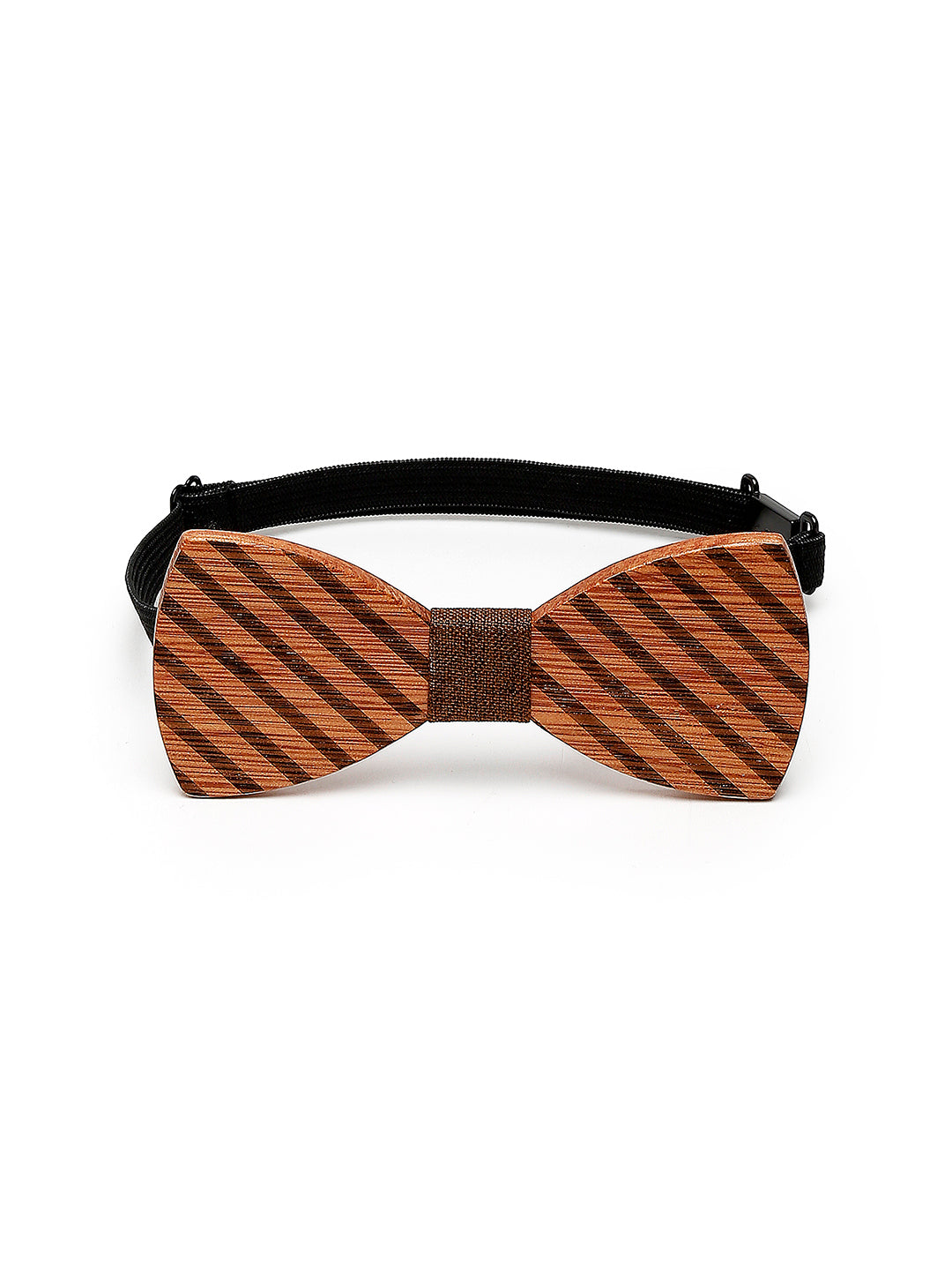 Alvaro Castagnino Men's Brown Colored Wooden Finishing Bow Tie