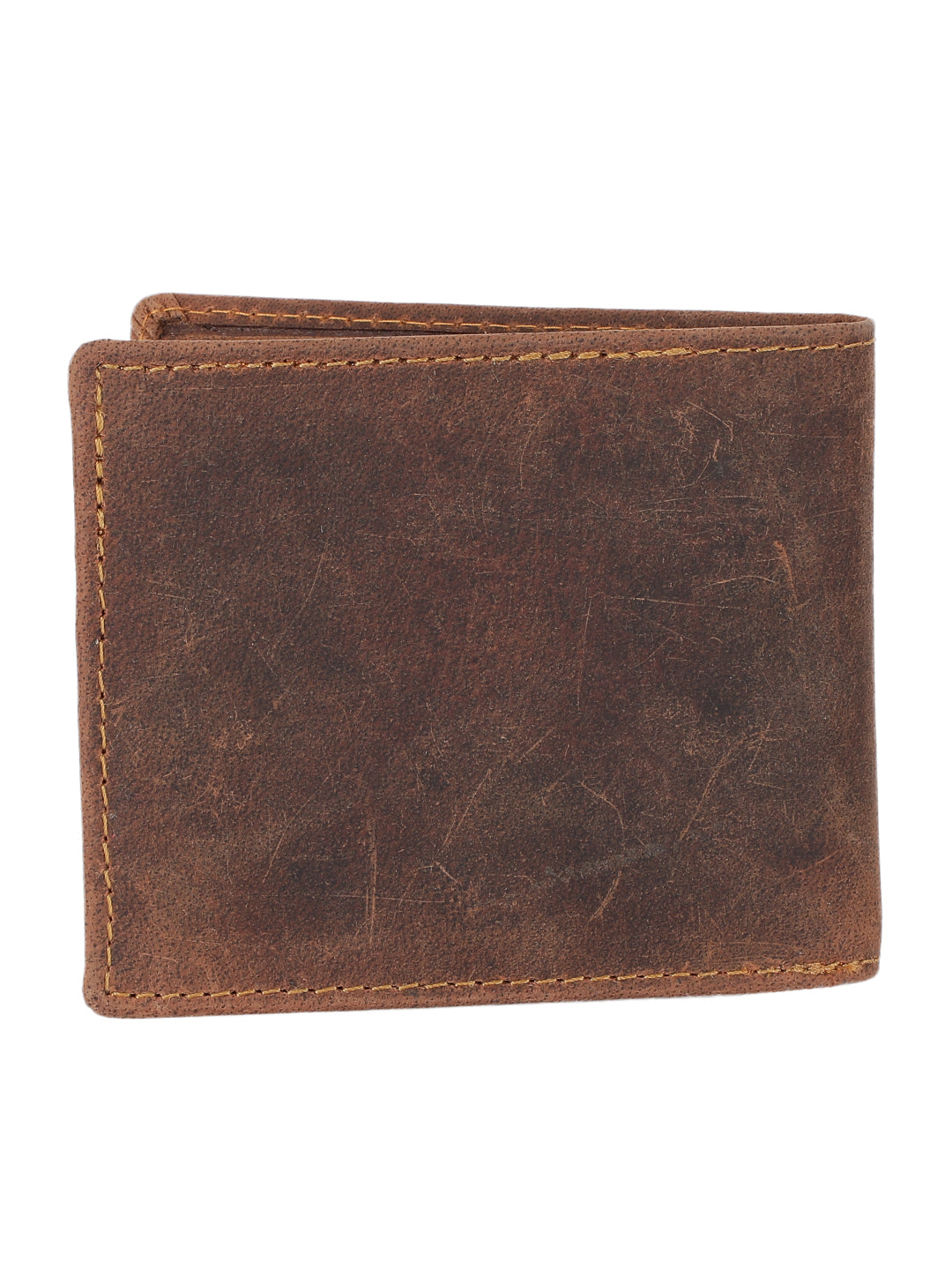 Tan Distressed Sagittarius Leather Wallet