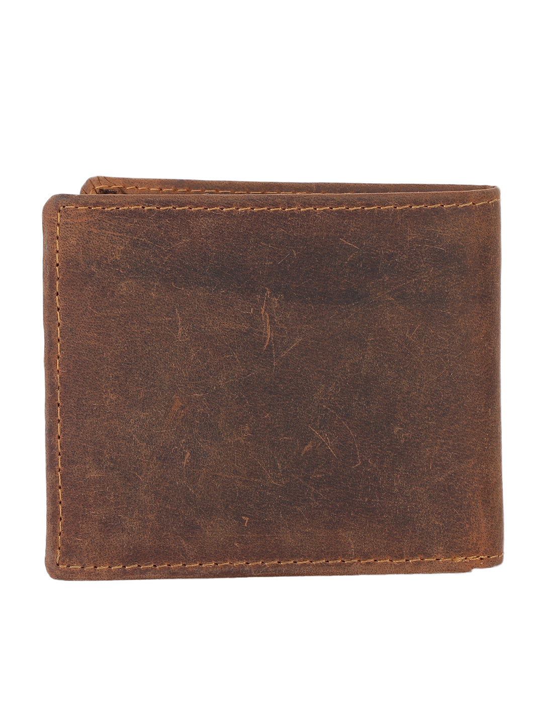 Tan Distressed Pisces Leather Wallet
