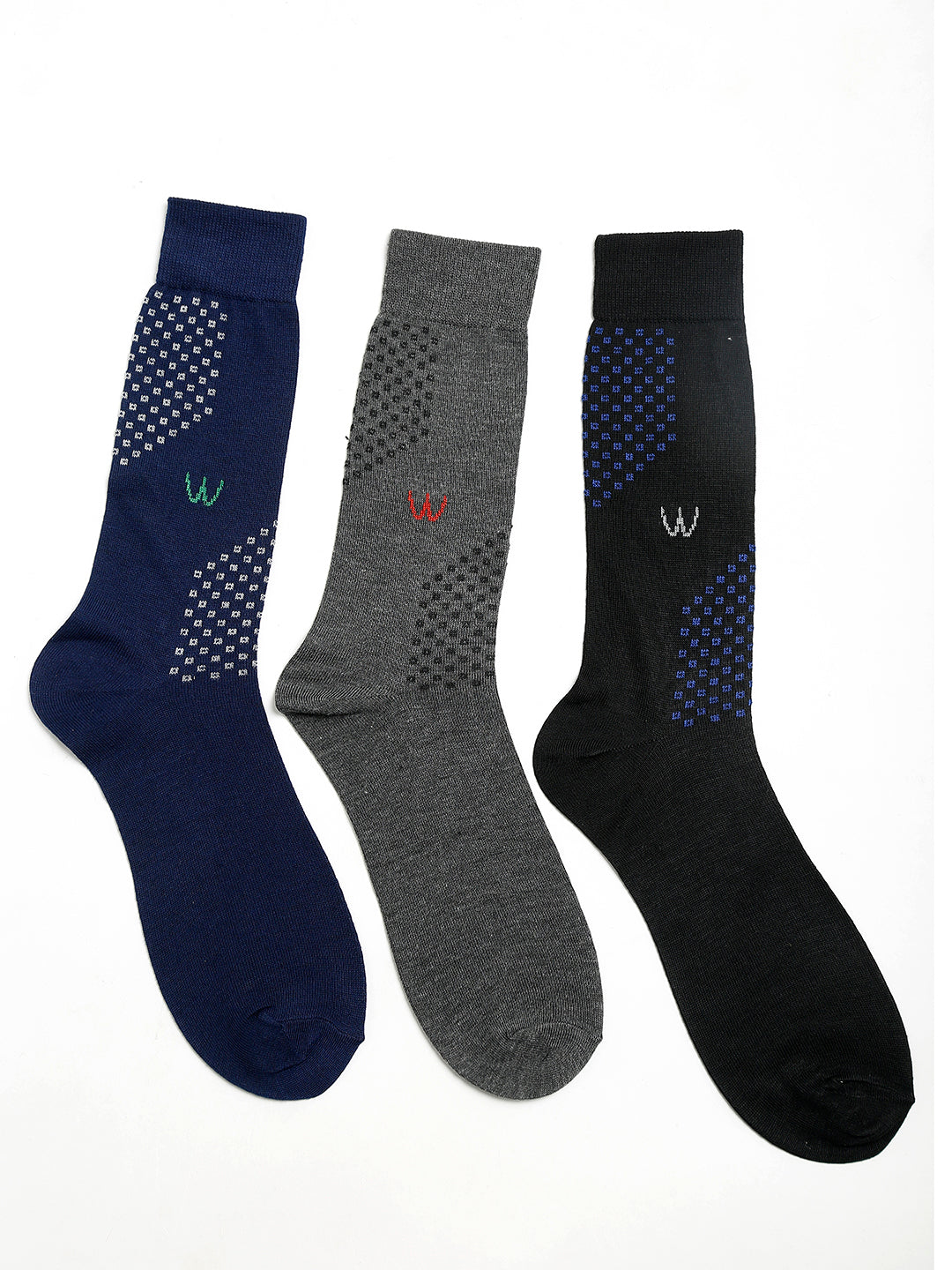 Alvaro Castagnino Men Pack of 3 Assorted Above Ankle-Length Socks