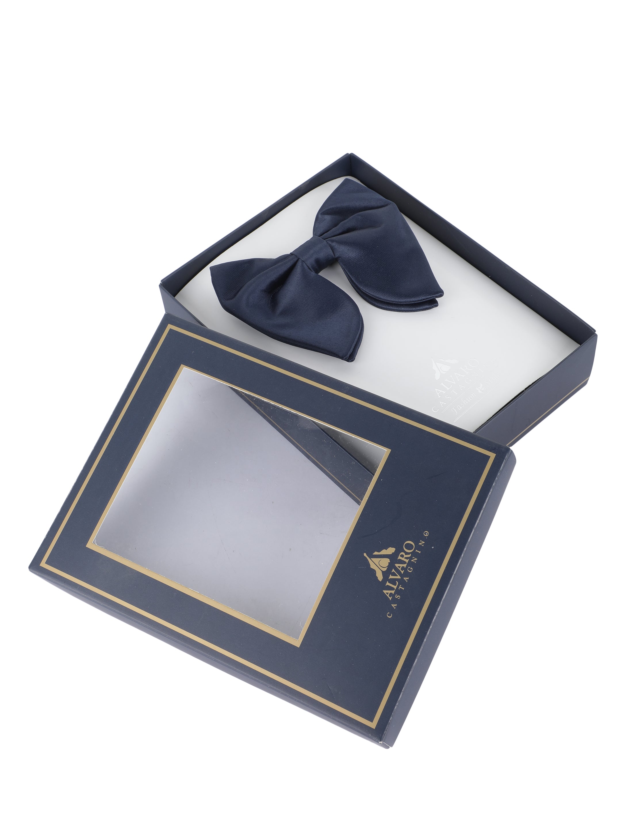 Alvaro Castagnino Men's Blue Colored Butterfly Type Bow Tie