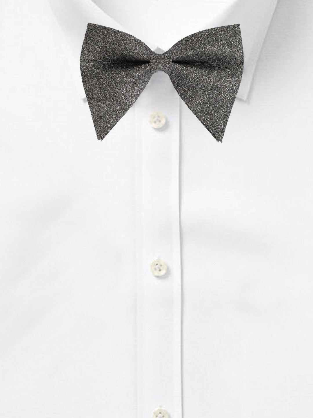 Alvaro Castagnino Men's Grey Colored Glitter Type Bow Tie