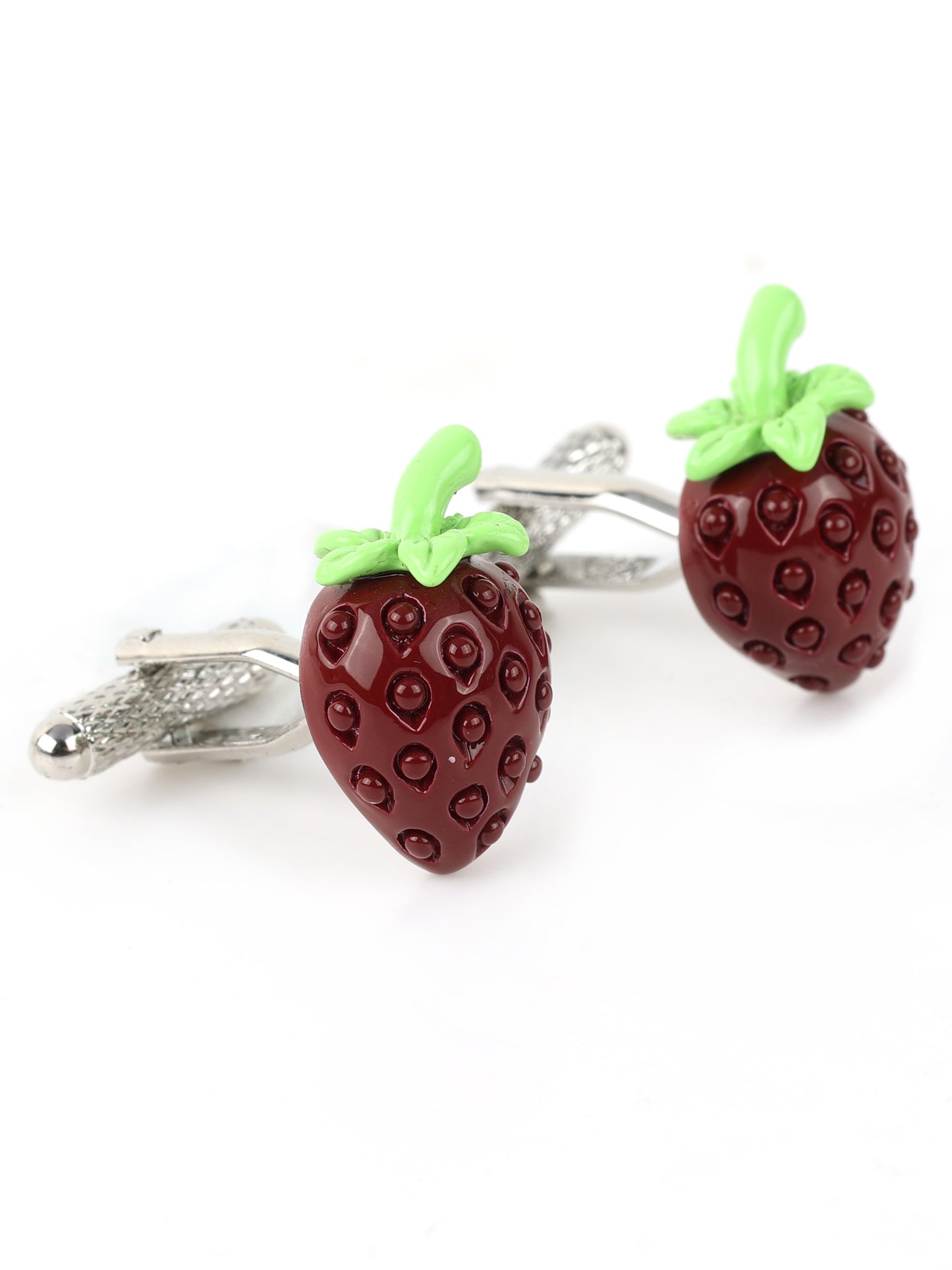 Alvaro Castagnino Red Coloured Strawberry Shape Fun Cufflink