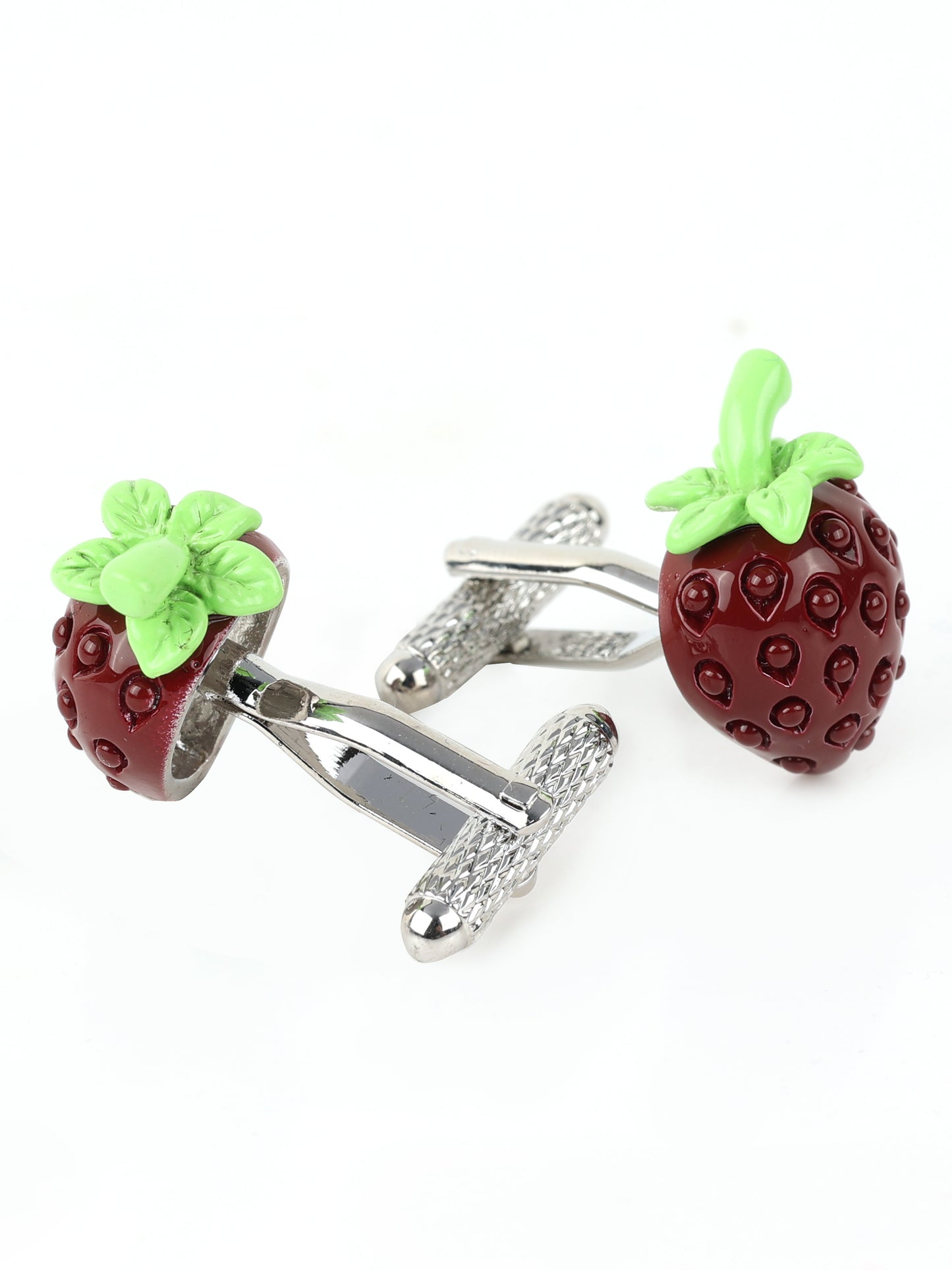 Alvaro Castagnino Red Coloured Strawberry Shape Fun Cufflink