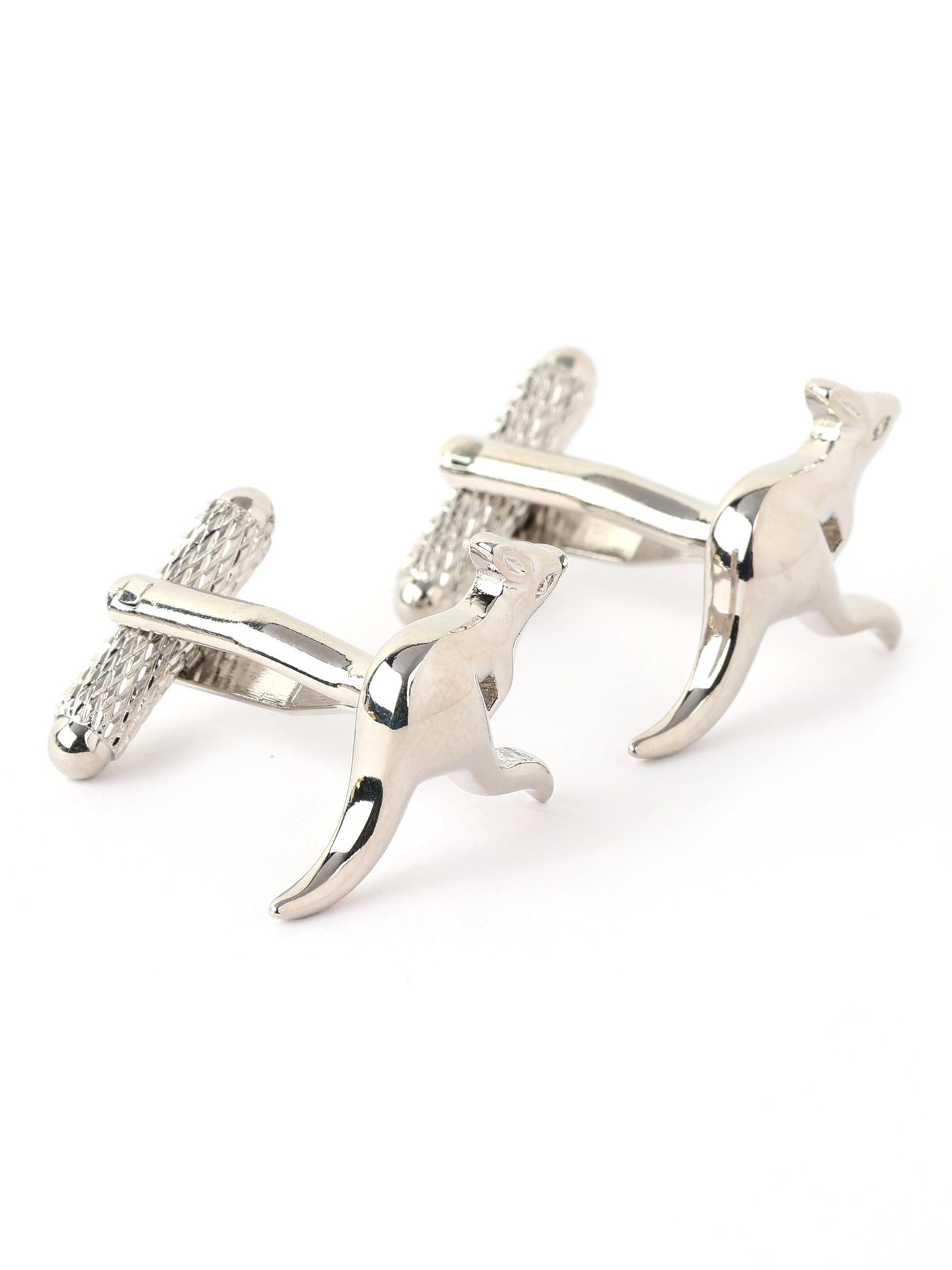 Alvaro Castagnino Silver Coloured Kangaroo Shape Fun Cufflink