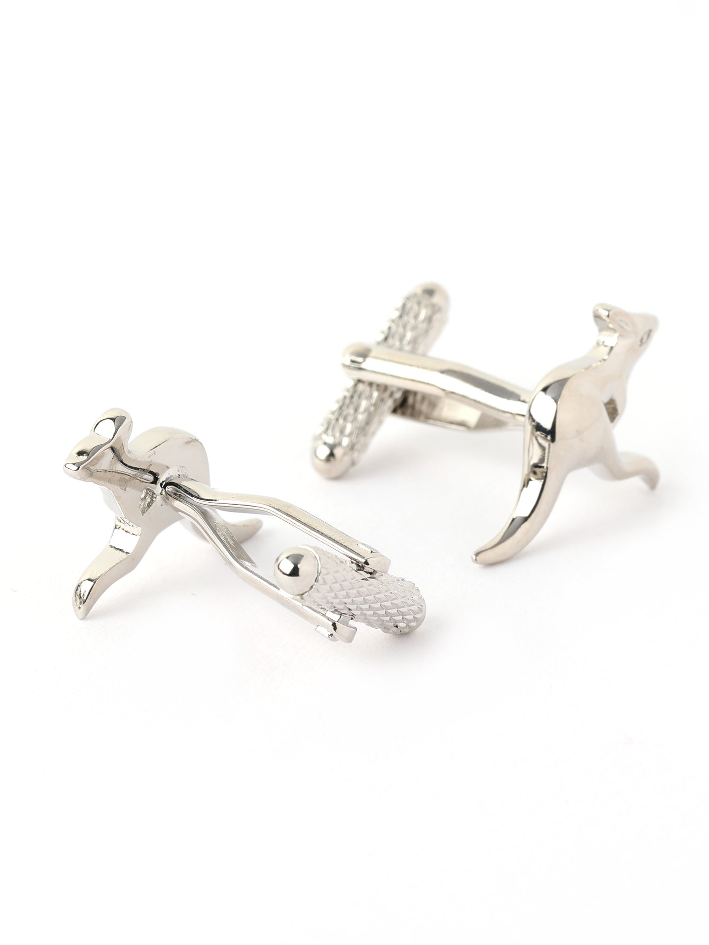 Alvaro Castagnino Silver Coloured Kangaroo Shape Fun Cufflink