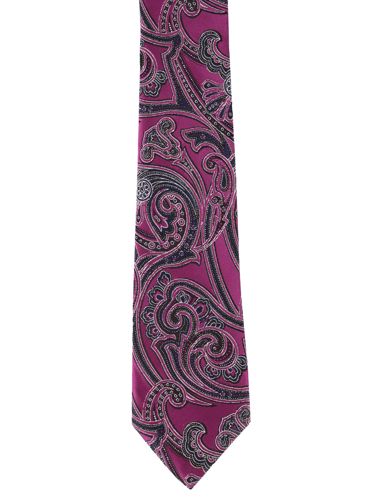 Alvaro Castagnino Microfiber Purple Coloured Paisley Printed Necktie for Men