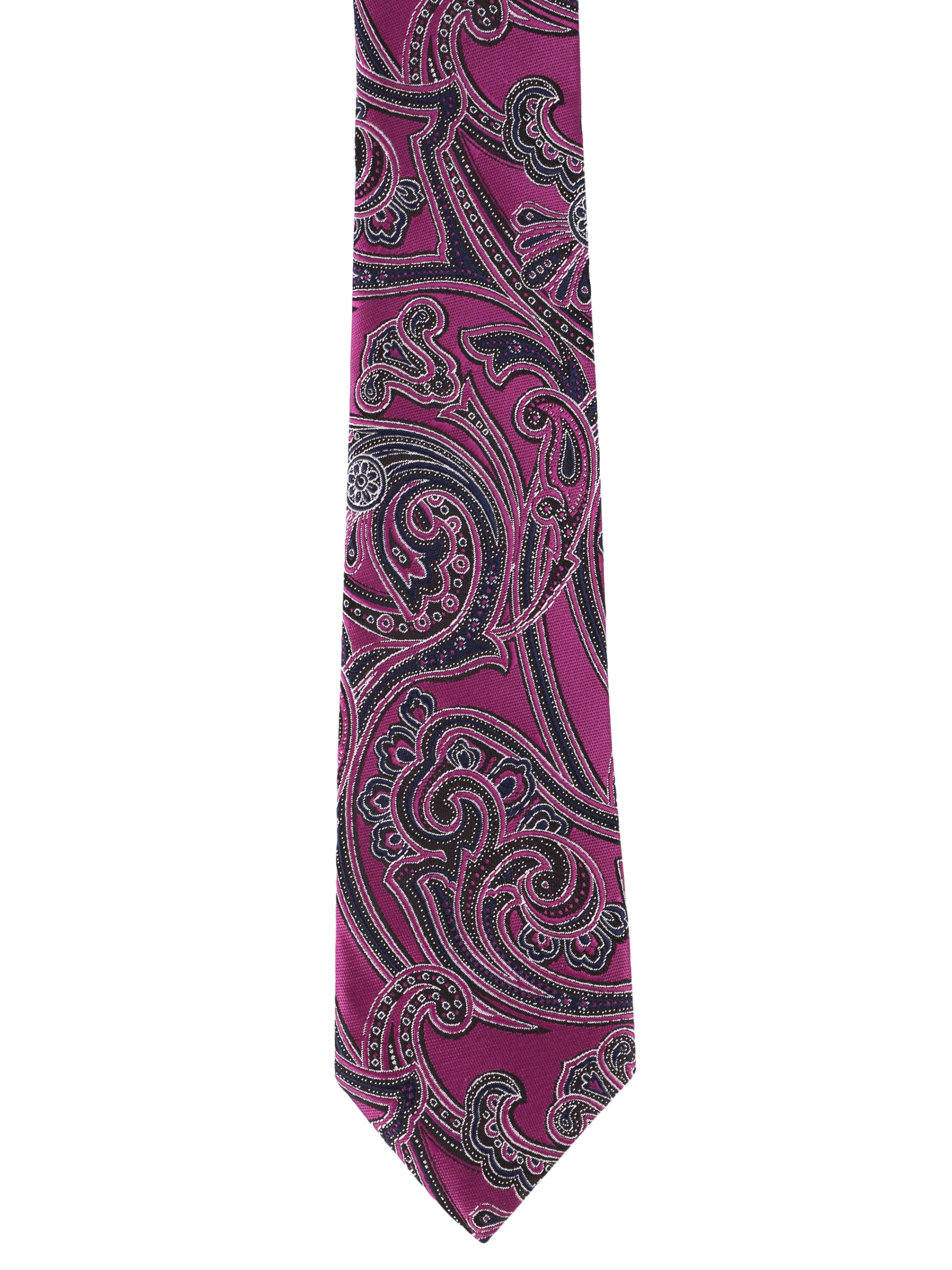 Purple & Black Paisley Necktie