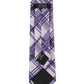 Alvaro Castagnino Microfiber Purple & White Coloured Checked Necktie for Men