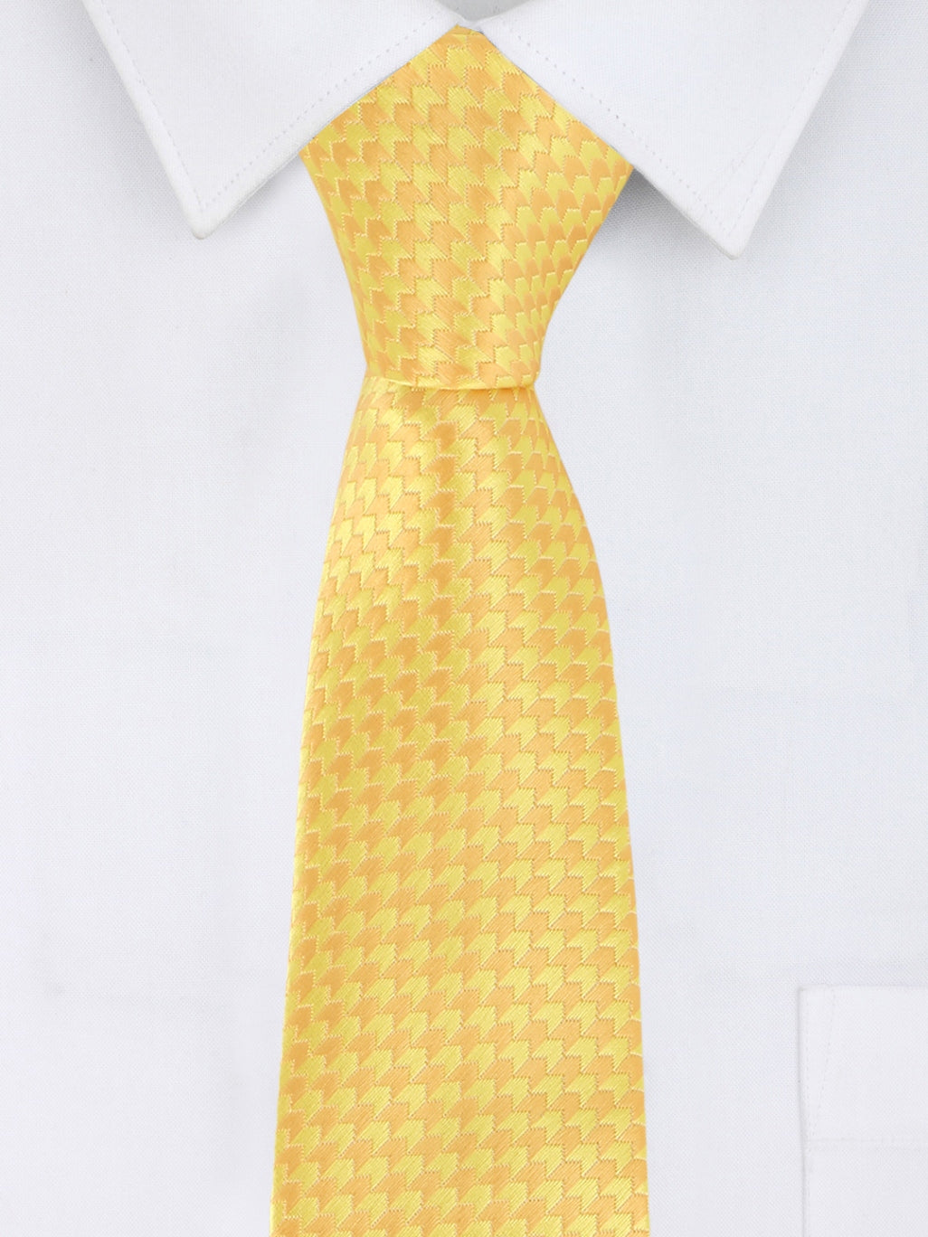 Alvaro Castagnino Microfiber Yellow & Gold Coloured Printed Necktie for Men